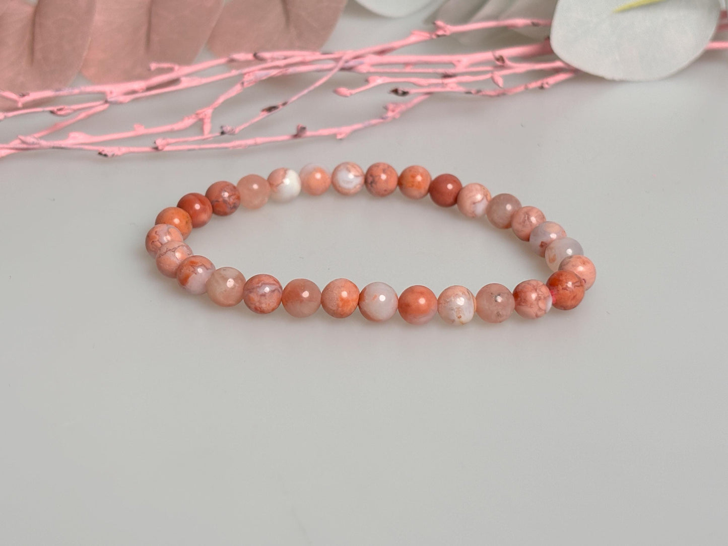 Candy Cotton Perlenarmband 6mm, Elastisch, Pastellfarbenes Armband