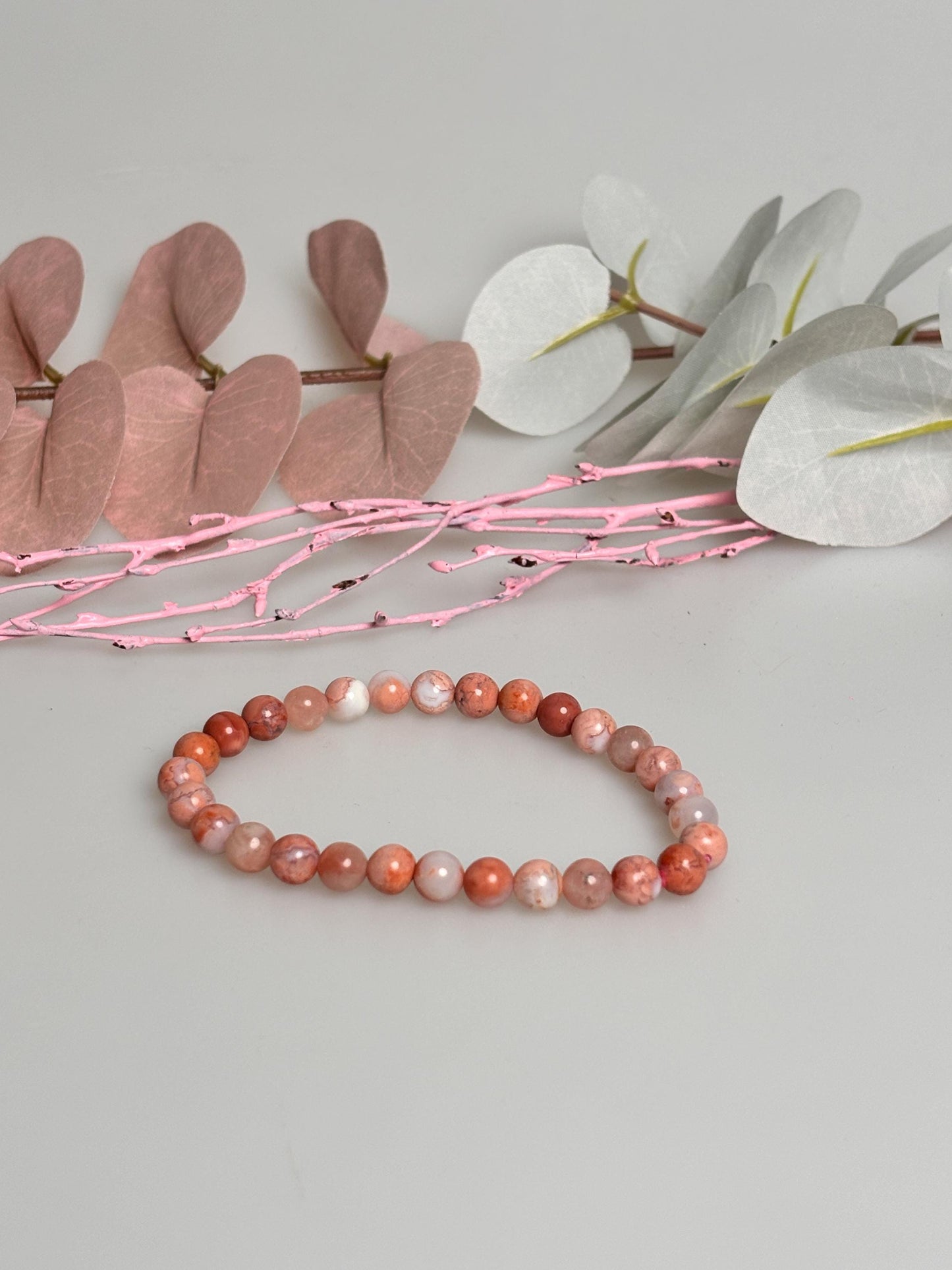Candy Cotton Perlenarmband 6mm, Elastisch, Pastellfarbenes Armband