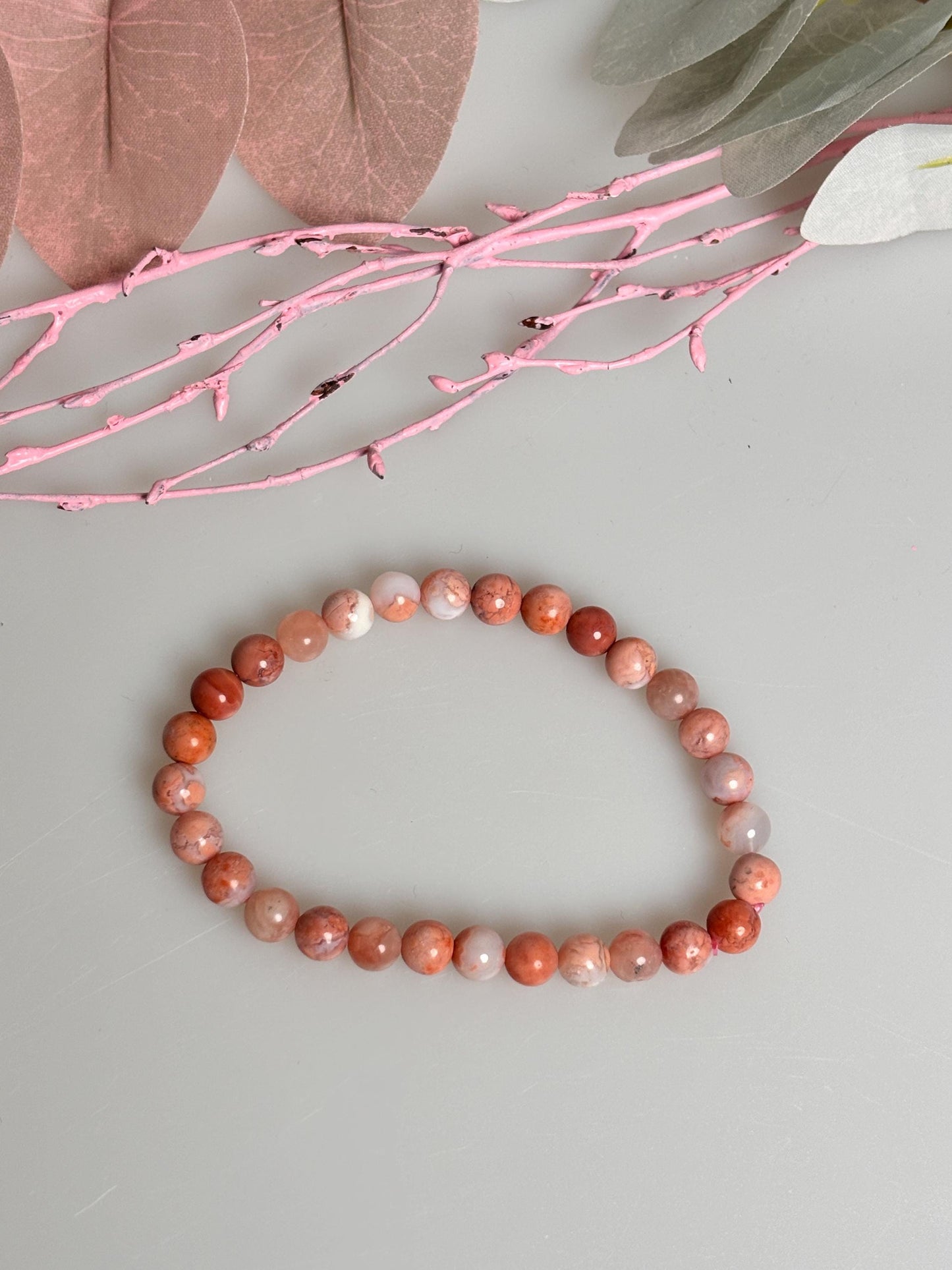 Candy Cotton Perlenarmband 6mm, Elastisch, Pastellfarbenes Armband