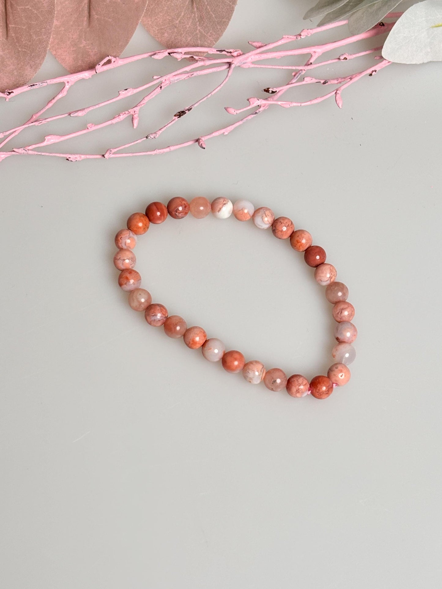 Candy Cotton Perlenarmband 6mm, Elastisch, Pastellfarbenes Armband