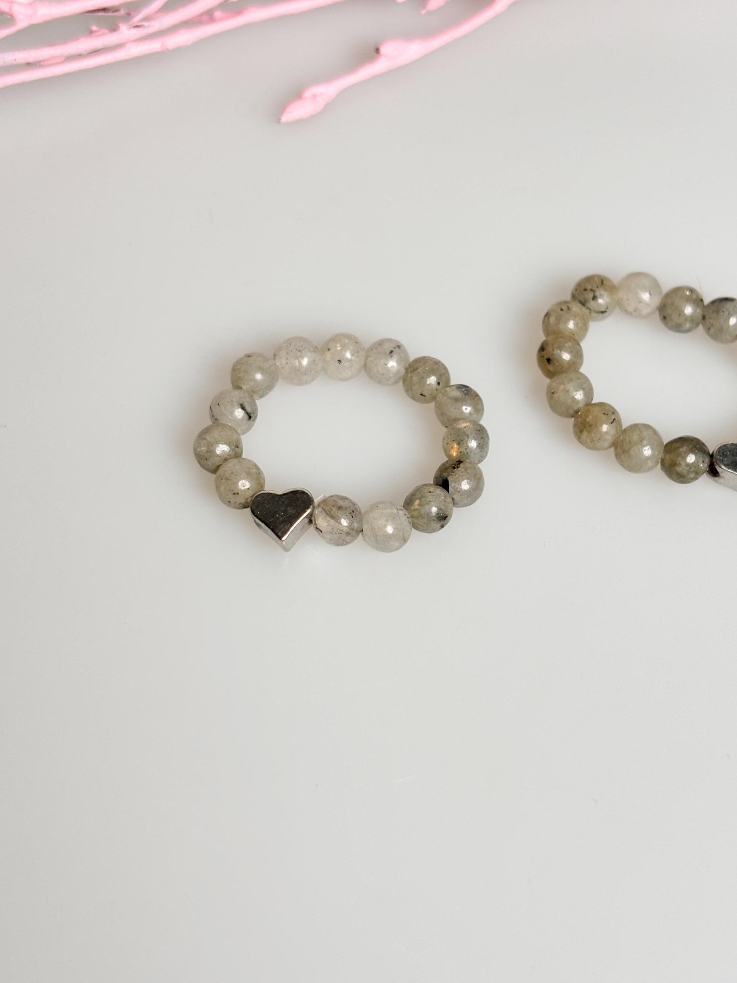 Elastischer Perlenring aus Labradorit 5mm Edelsteinperlen, Kristallschmuck für Damen