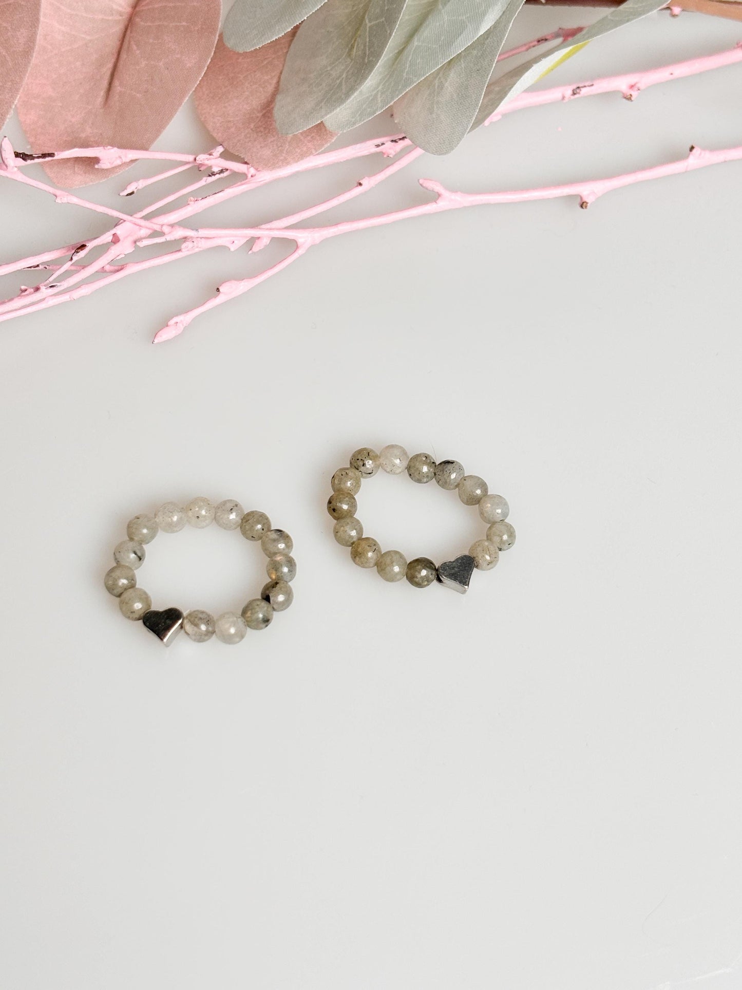 Elastischer Perlenring aus Labradorit 5mm Edelsteinperlen, Kristallschmuck für Damen