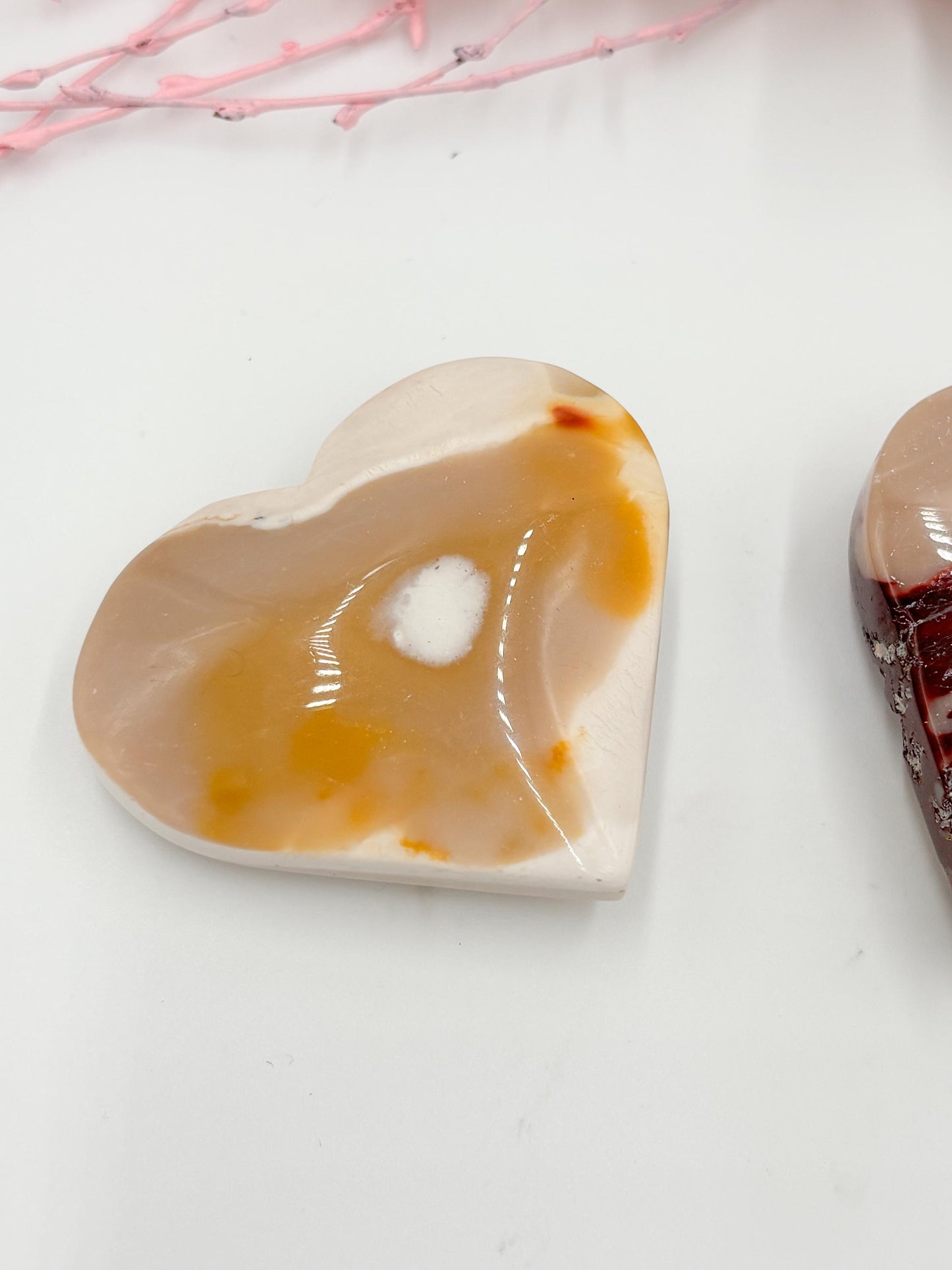 Mookaite Deko Herz Einzigartige Farbvariationen, Natürliches Design, Unikat aus Australien, Kristall Dekoration
