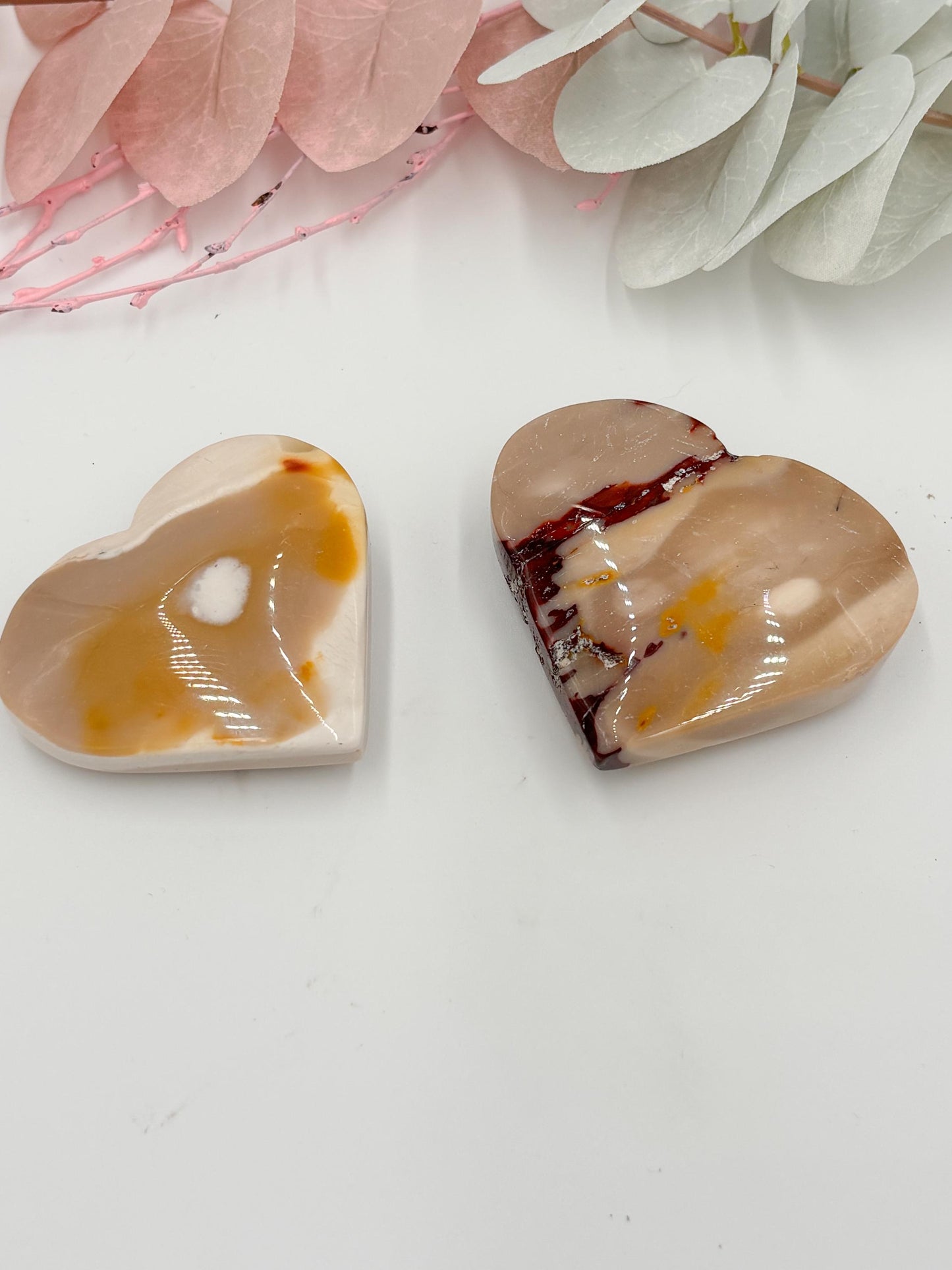 Mookaite Deko Herz Einzigartige Farbvariationen, Natürliches Design, Unikat aus Australien, Kristall Dekoration