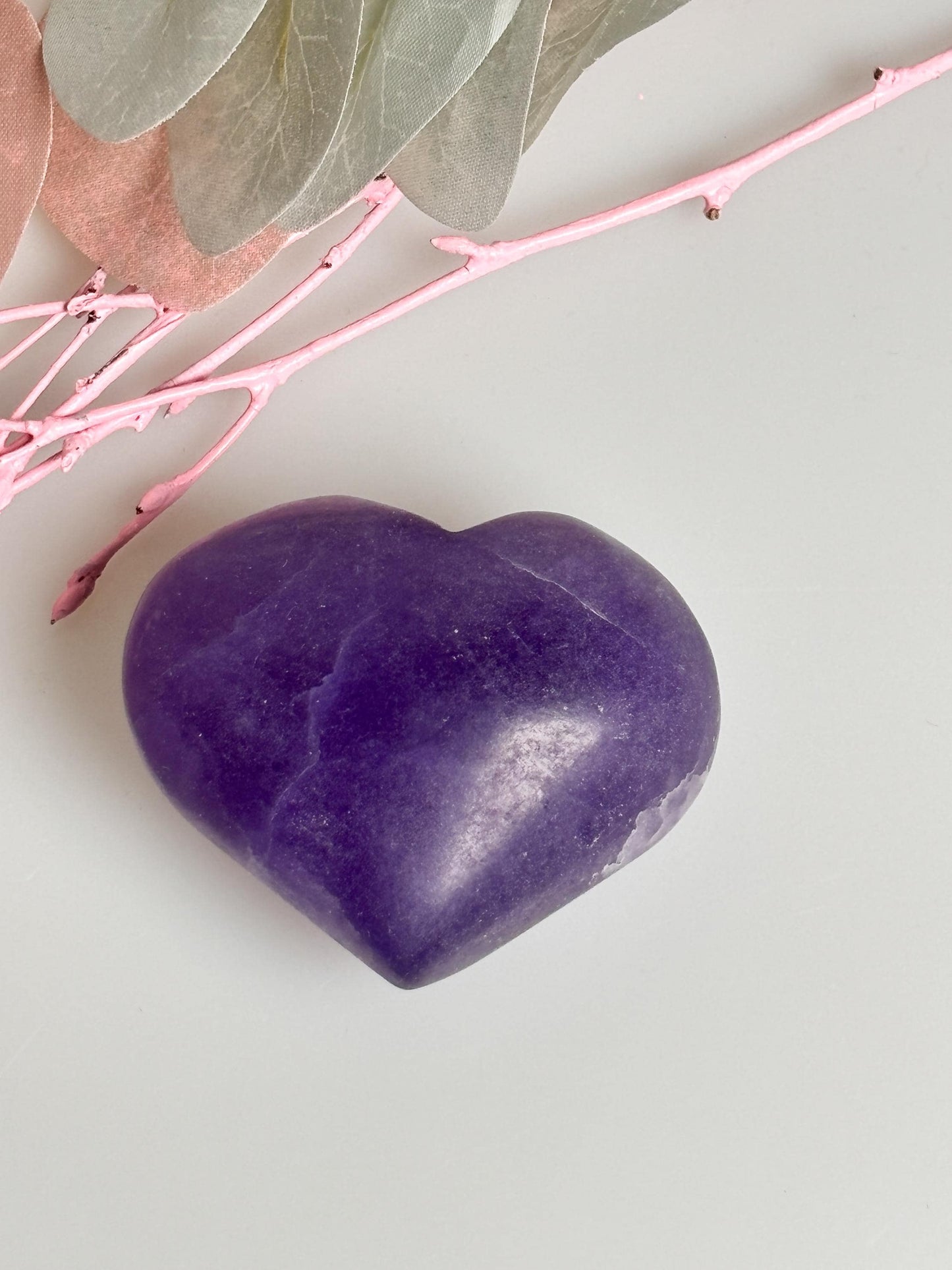 Fluorit Herz 107g - Kraftvolles Lila, Ca. 5,4x4,6cm | Einzigartiges Sammlerstück, Geschenkidee