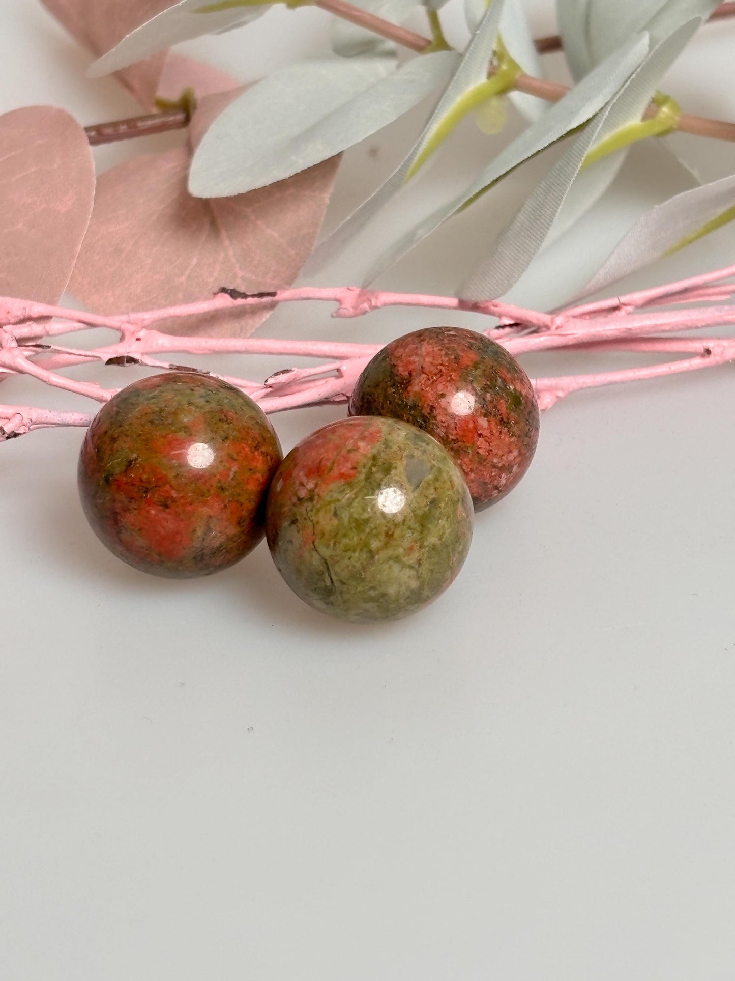 Unakite Mini Kugeln /Kristall Kugeln für Energie, Harmonie und Heilung