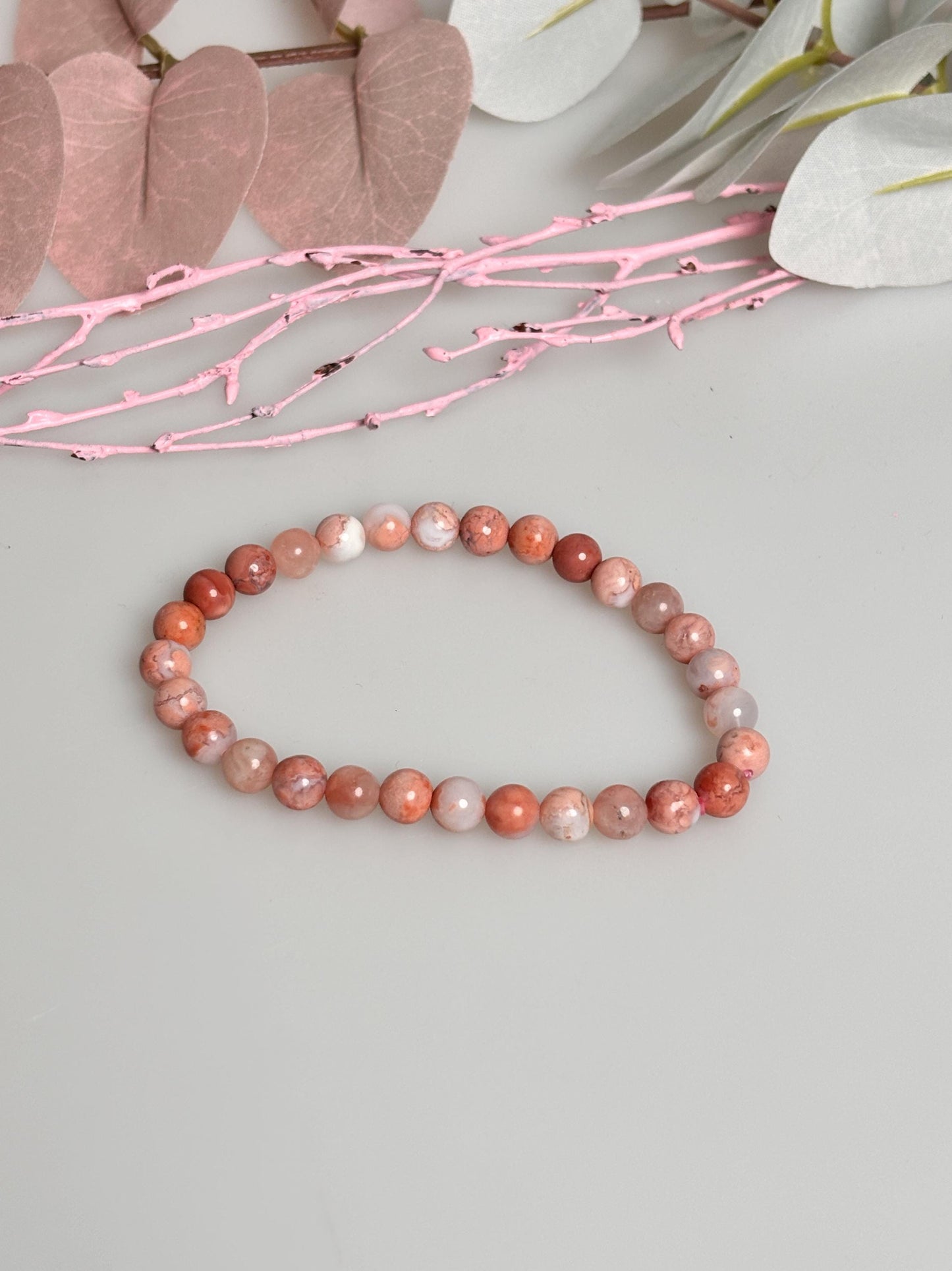 Candy Cotton Perlenarmband 6mm, Elastisch, Pastellfarbenes Armband