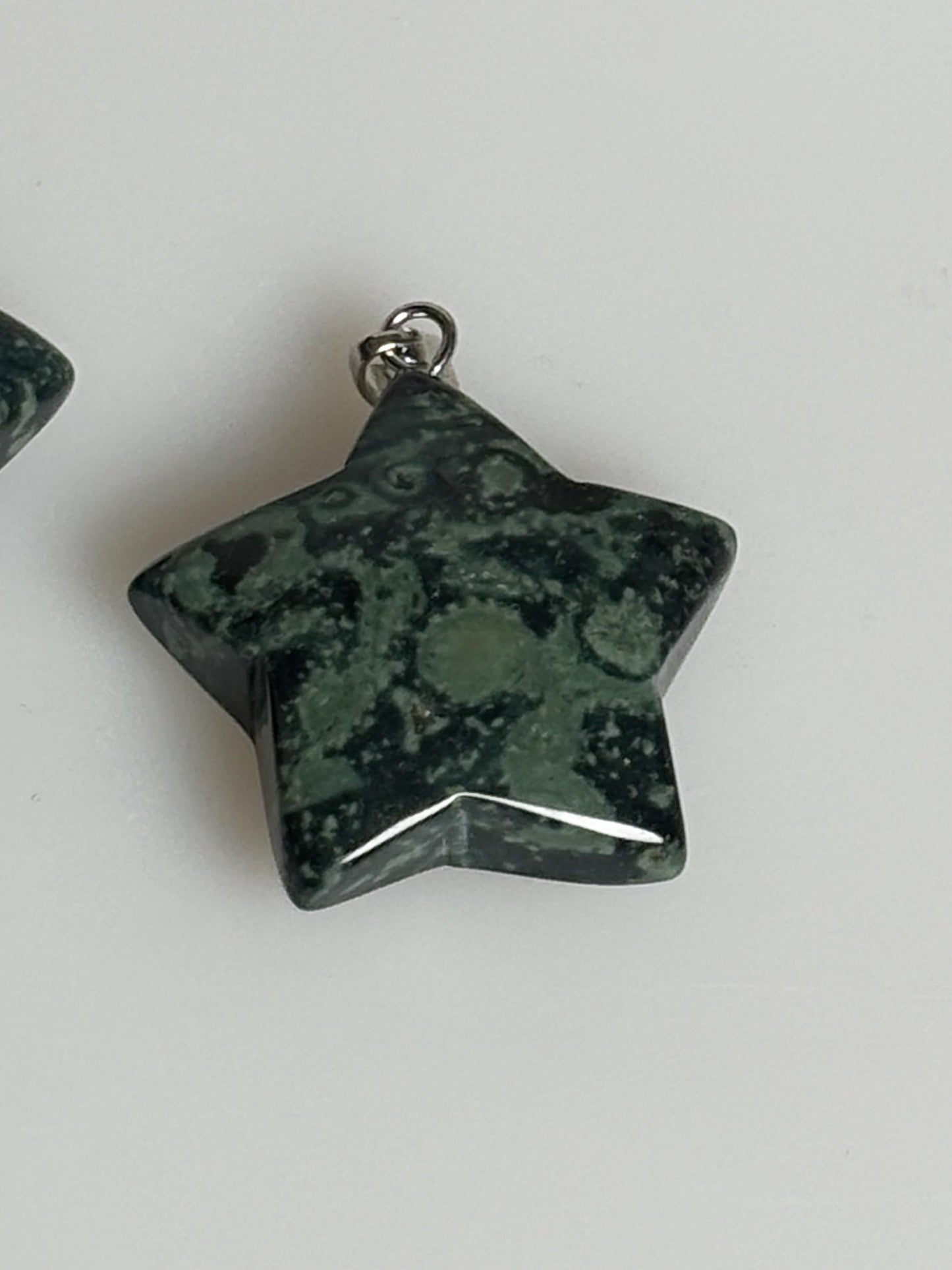 Kambaba Jaspis Stern Kettenanhänger 2,6 cm Edelstein Schmuck