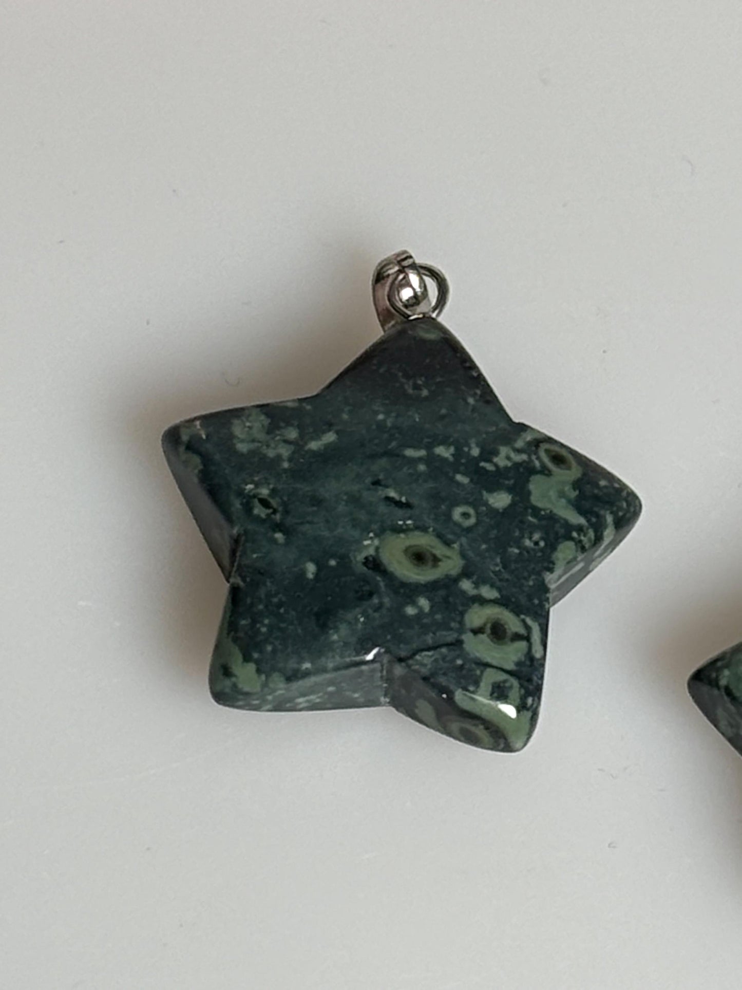 Kambaba Jaspis Stern Kettenanhänger 2,6 cm Edelstein Schmuck