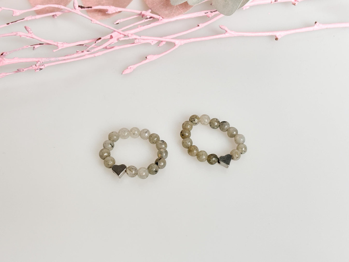 Elastischer Perlenring aus Labradorit 5mm Edelsteinperlen, Kristallschmuck für Damen