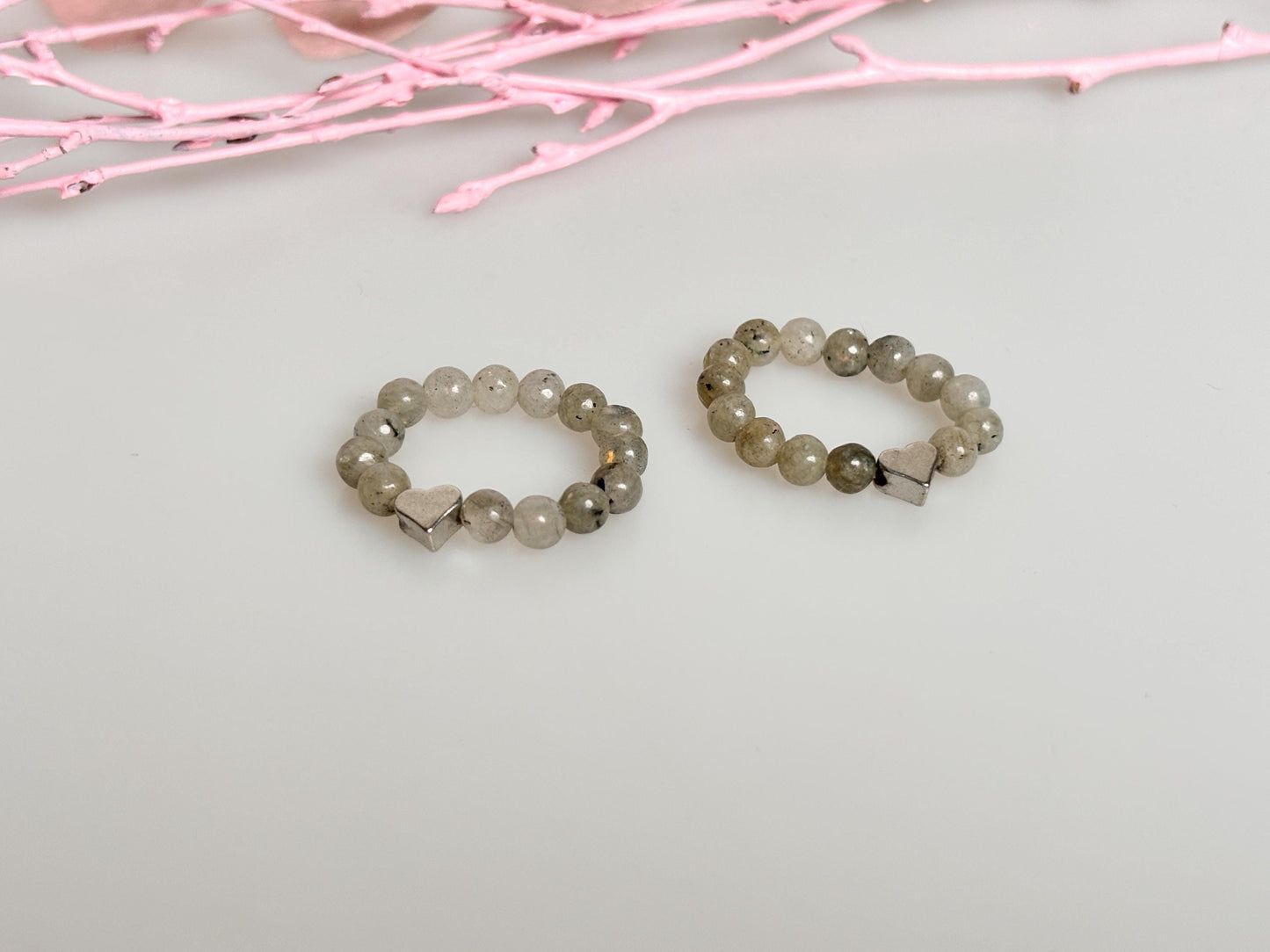 Elastischer Perlenring aus Labradorit 5mm Edelsteinperlen, Kristallschmuck für Damen