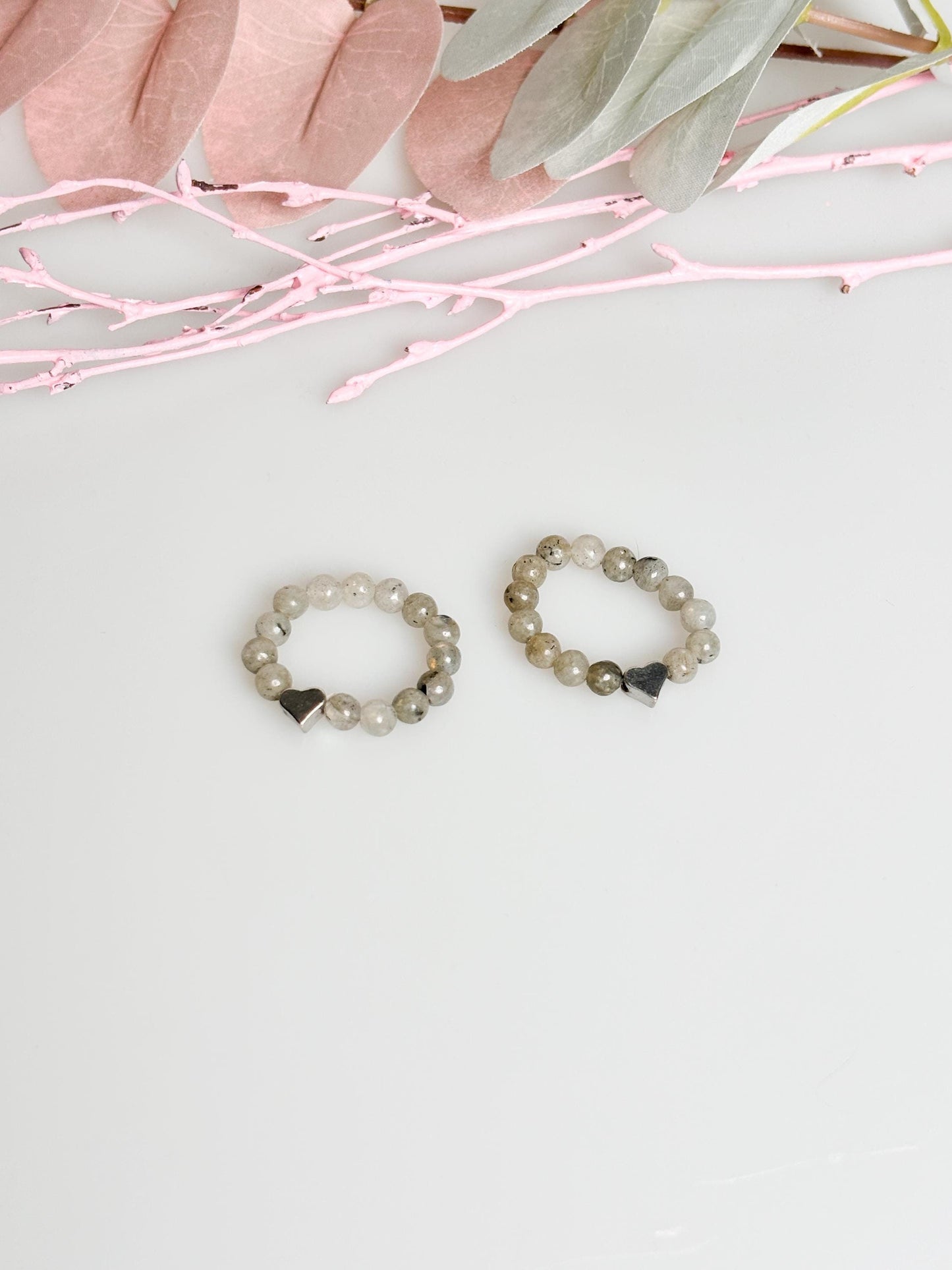 Elastischer Perlenring aus Labradorit 5mm Edelsteinperlen, Kristallschmuck für Damen