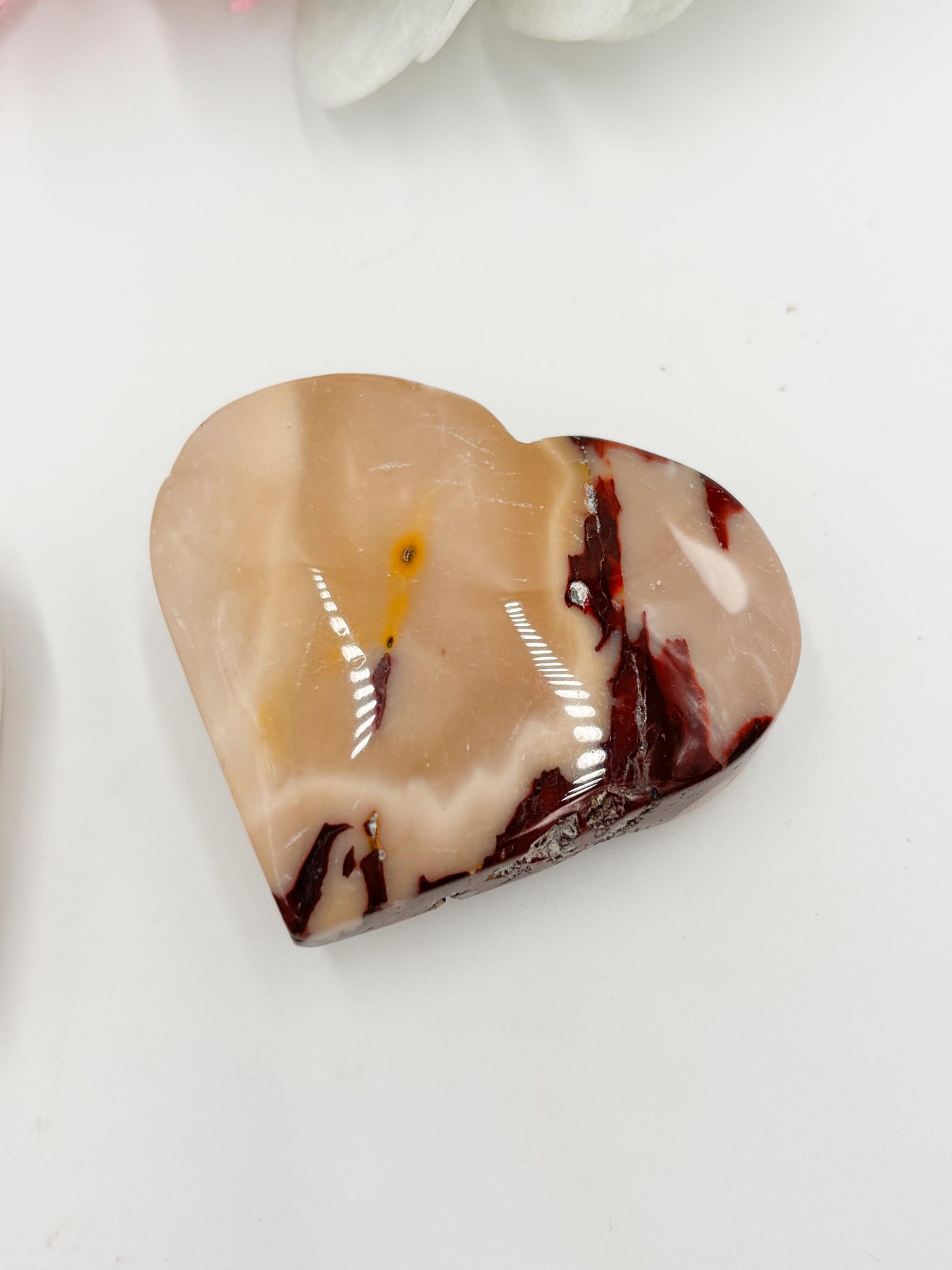 Mookaite Deko Herz Einzigartige Farbvariationen, Natürliches Design, Unikat aus Australien, Kristall Dekoration