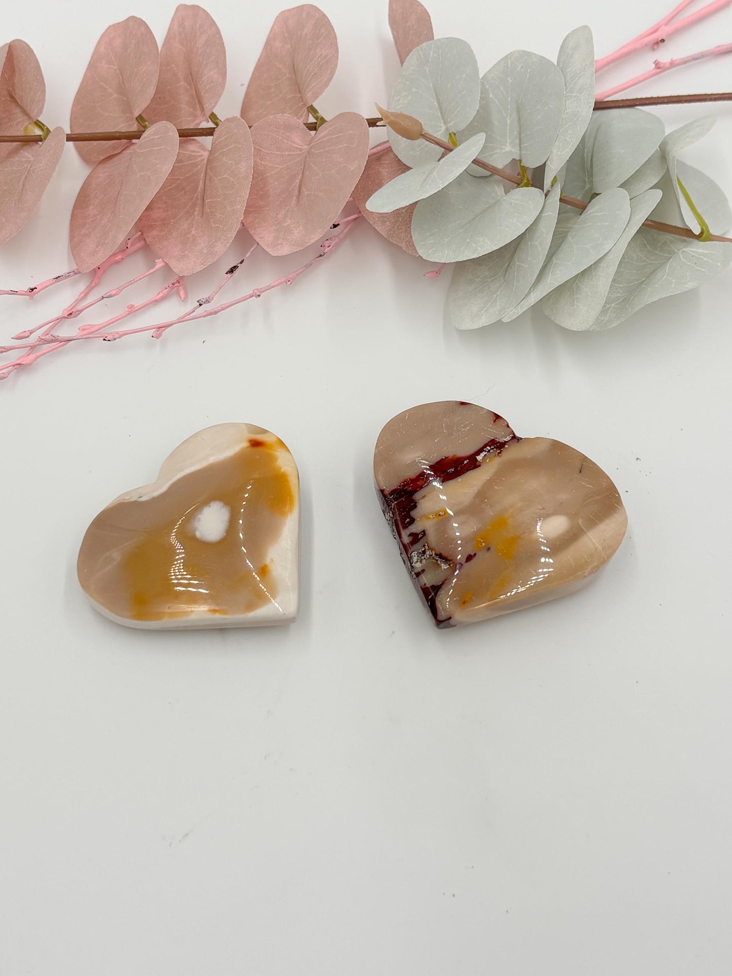 Mookaite Deko Herz Einzigartige Farbvariationen, Natürliches Design, Unikat aus Australien, Kristall Dekoration