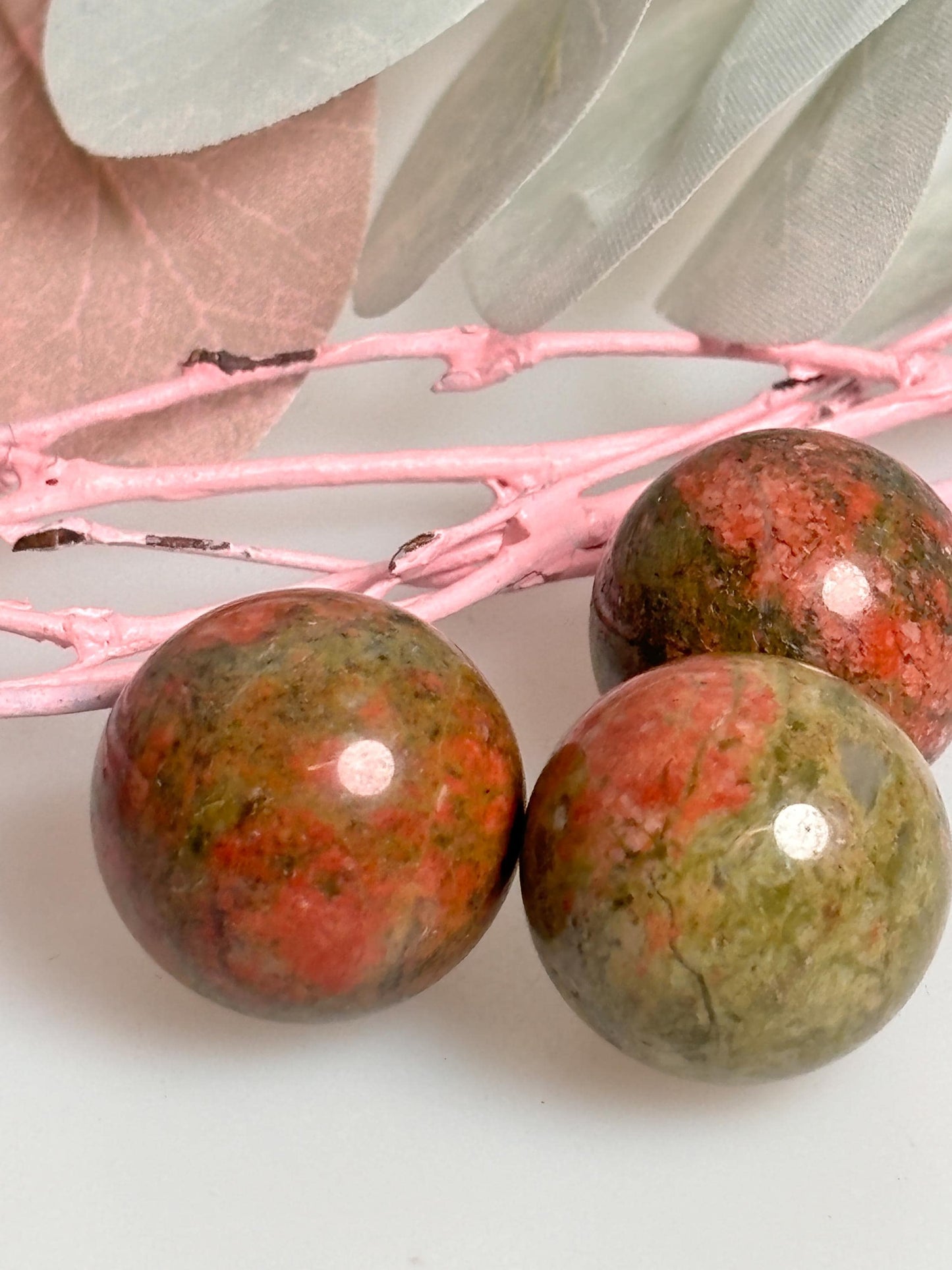 Unakite Mini Kugeln /Kristall Kugeln für Energie, Harmonie und Heilung