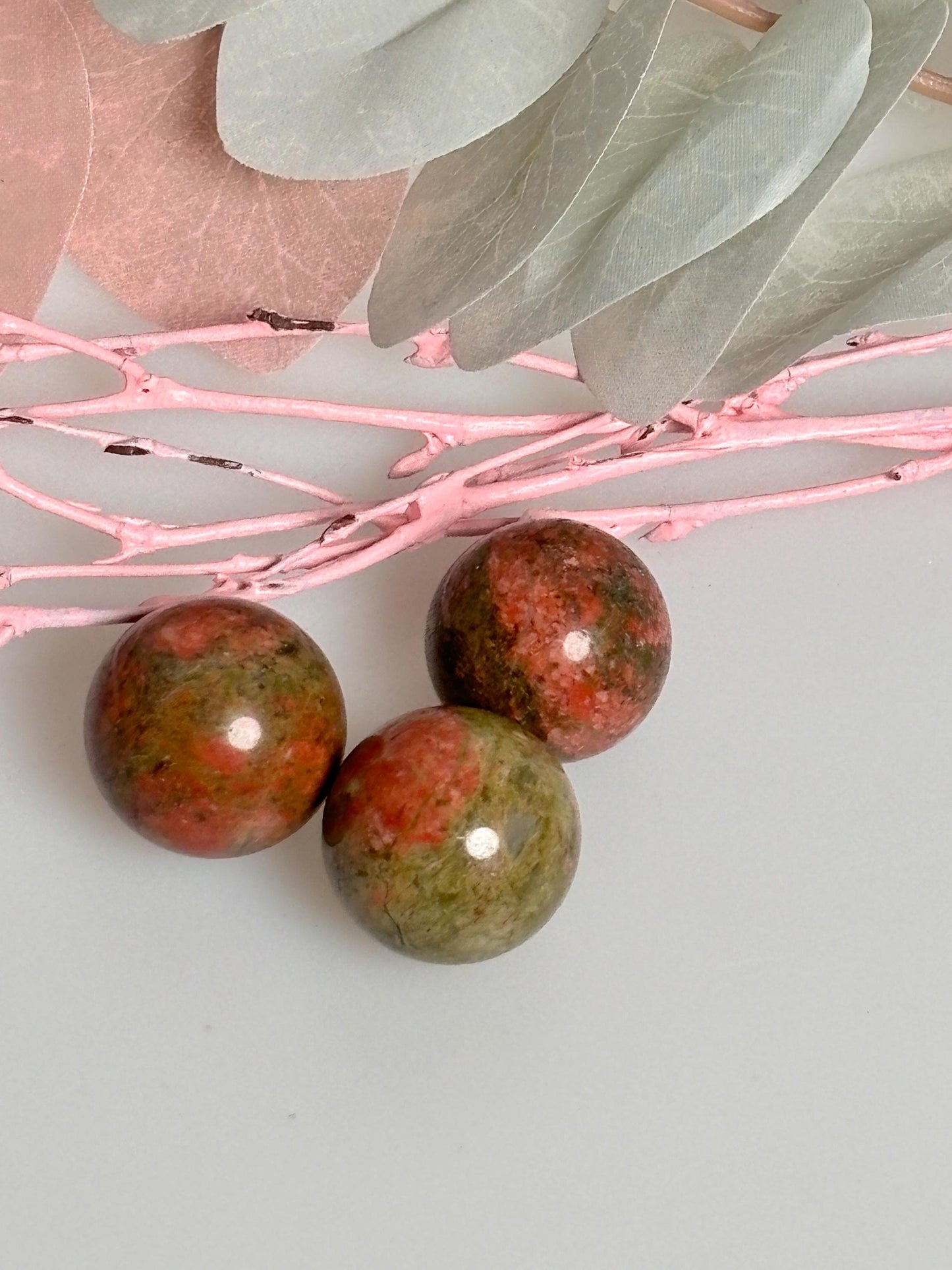 Unakite Mini Kugeln /Kristall Kugeln für Energie, Harmonie und Heilung
