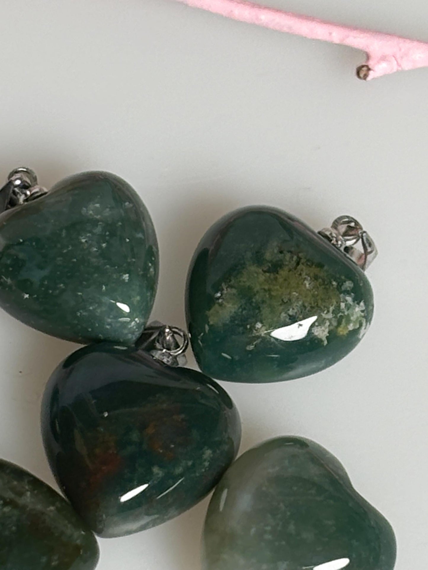 Zarter Indian Achat Herz Kettenanhänger ca. 1,5x1,5 cm Natürlicher Edelstein Schmuck Geschenkidee