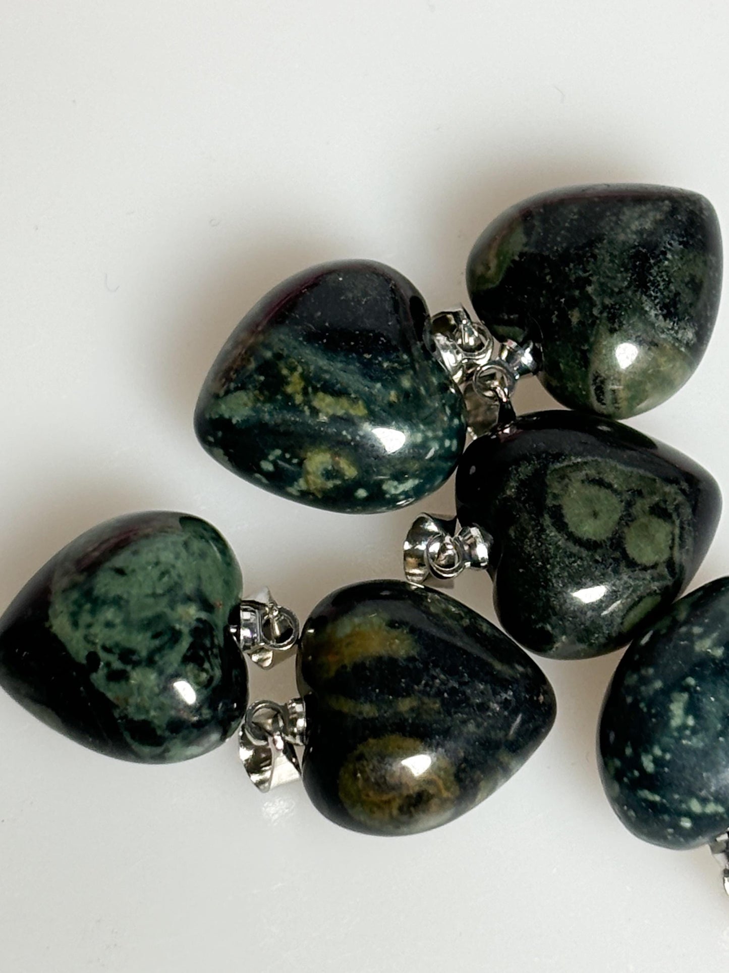 Kleiner Kambaba Jaspis Herzanhänger 1,5 cm Naturstein Schmuck