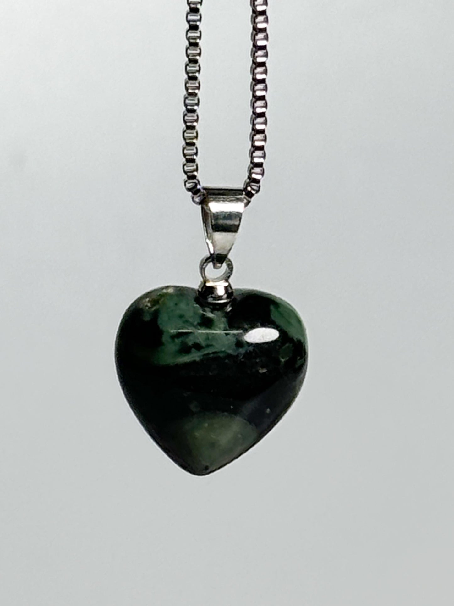 Kleiner Kambaba Jaspis Herzanhänger 1,5 cm Naturstein Schmuck