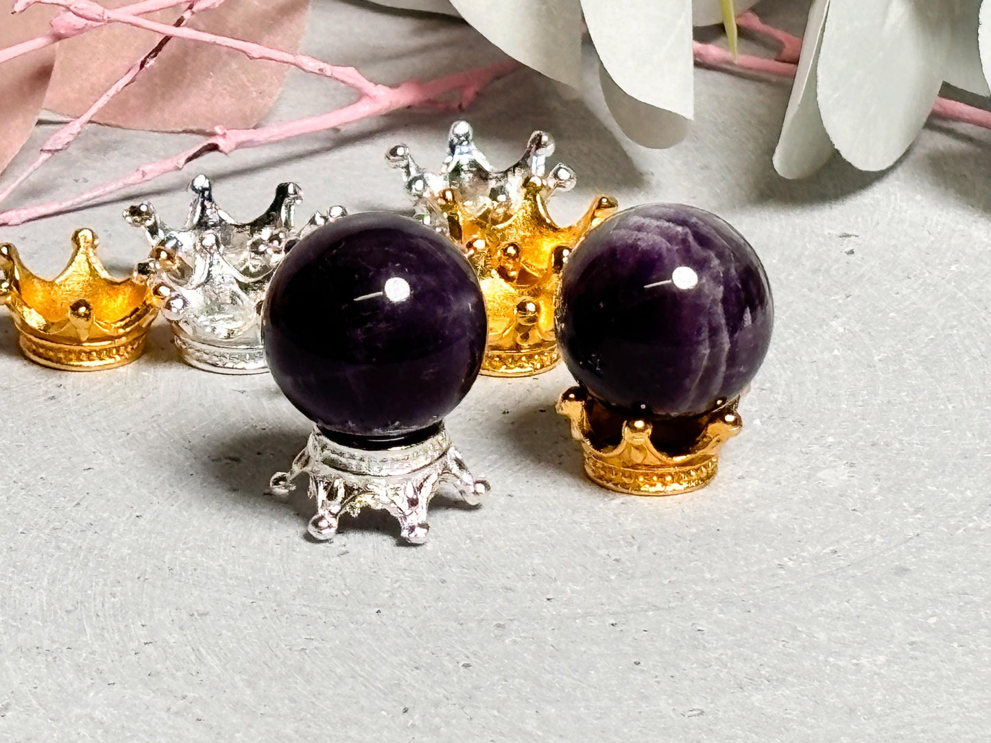 Mini Traumamethyst Kugeln ca. 1,8 cm Kristallkugeln für Meditation und Dekoration