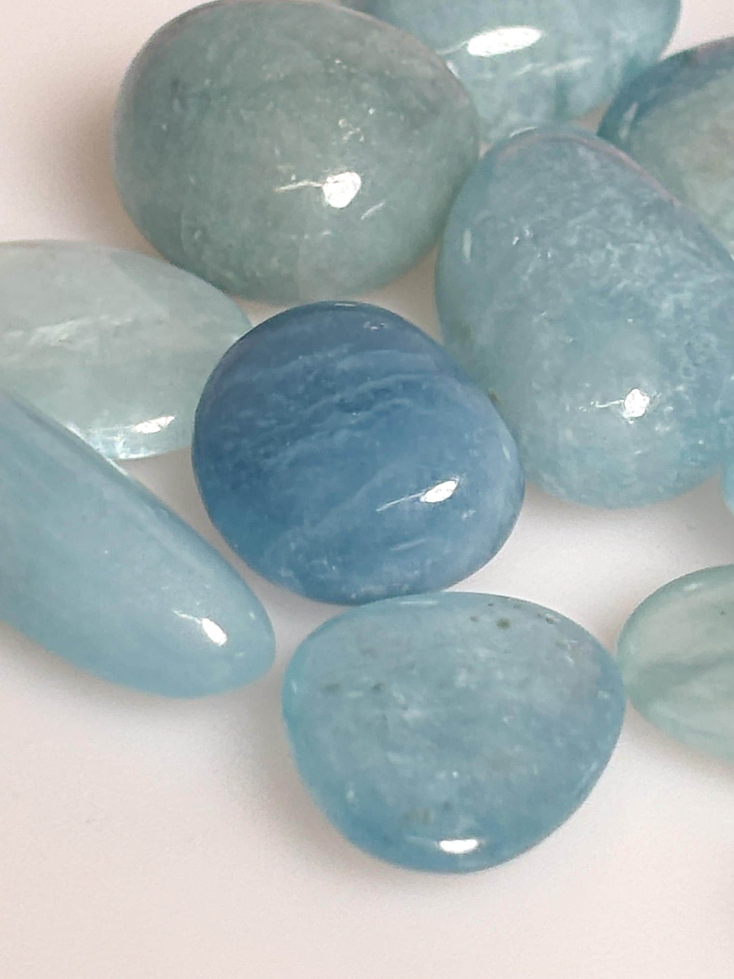 Aquamarin Trommelsteine Sanfte Energie in 2 Größen Heilstein für Ruhe & Klarheit