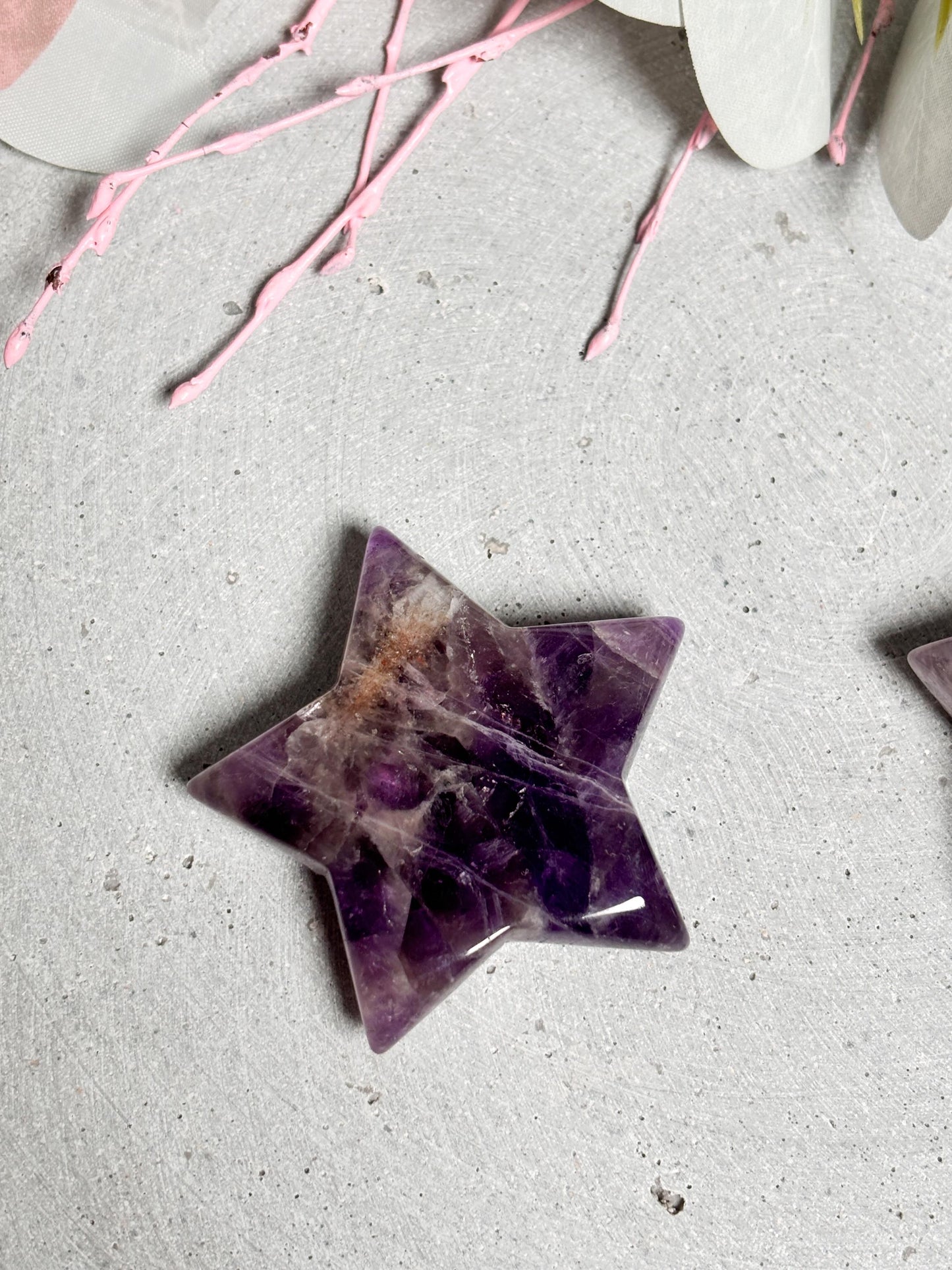 Amethyst Dekostern ca. 4cm, edler Kristall für Dekoration und spirituelle Energie