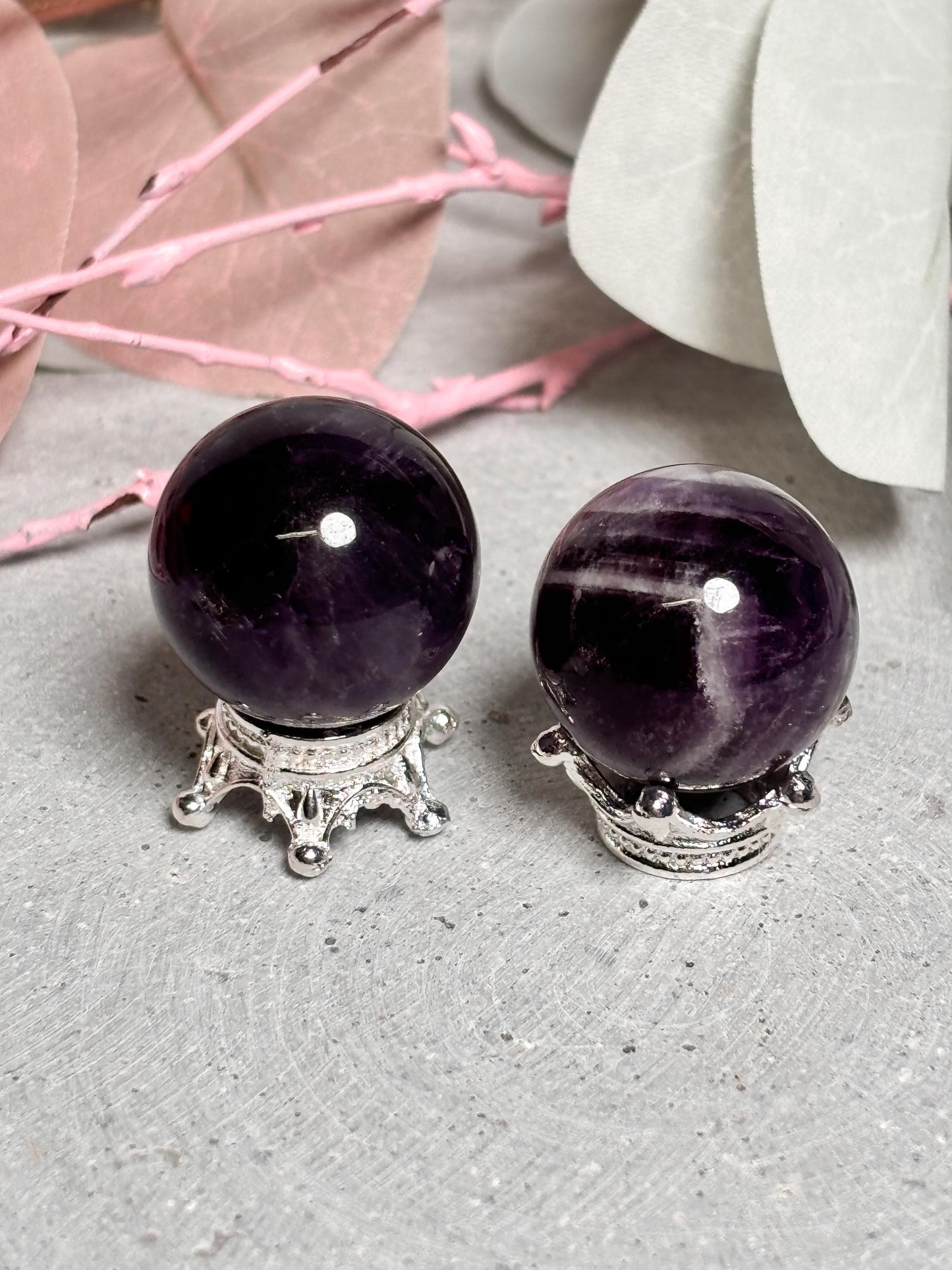 Mini Traumamethyst Kugeln ca. 1,8 cm Kristallkugeln für Meditation und Dekoration