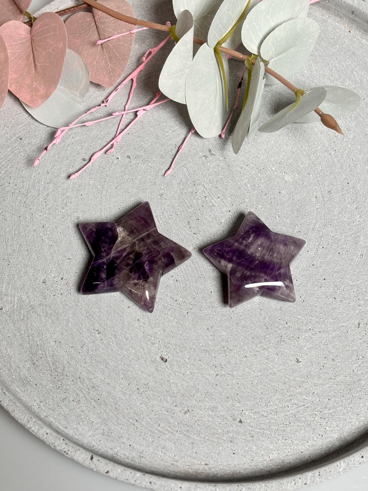 Amethyst Dekostern ca. 4cm, edler Kristall für Dekoration und spirituelle Energie