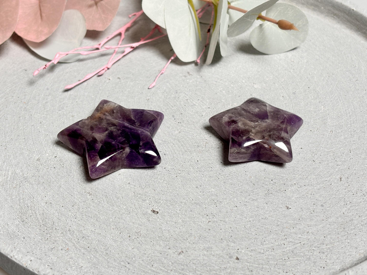 Amethyst Dekostern ca. 4cm, edler Kristall für Dekoration und spirituelle Energie