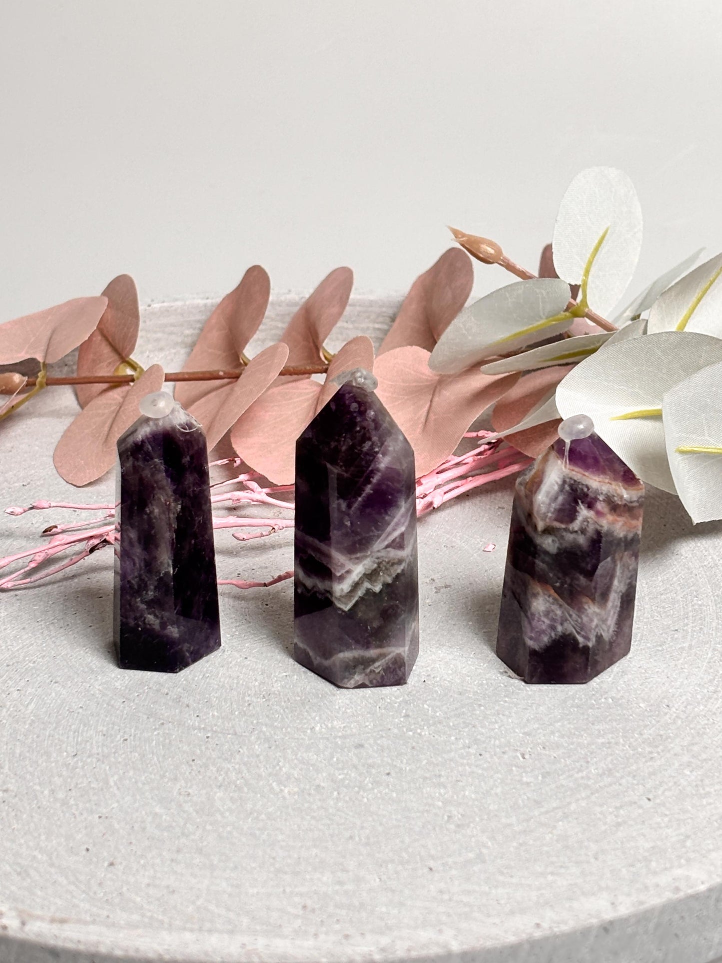 Kleine Traumamethyst Türme Deko-Kristalle & Geschenkidee für Energiearbeit