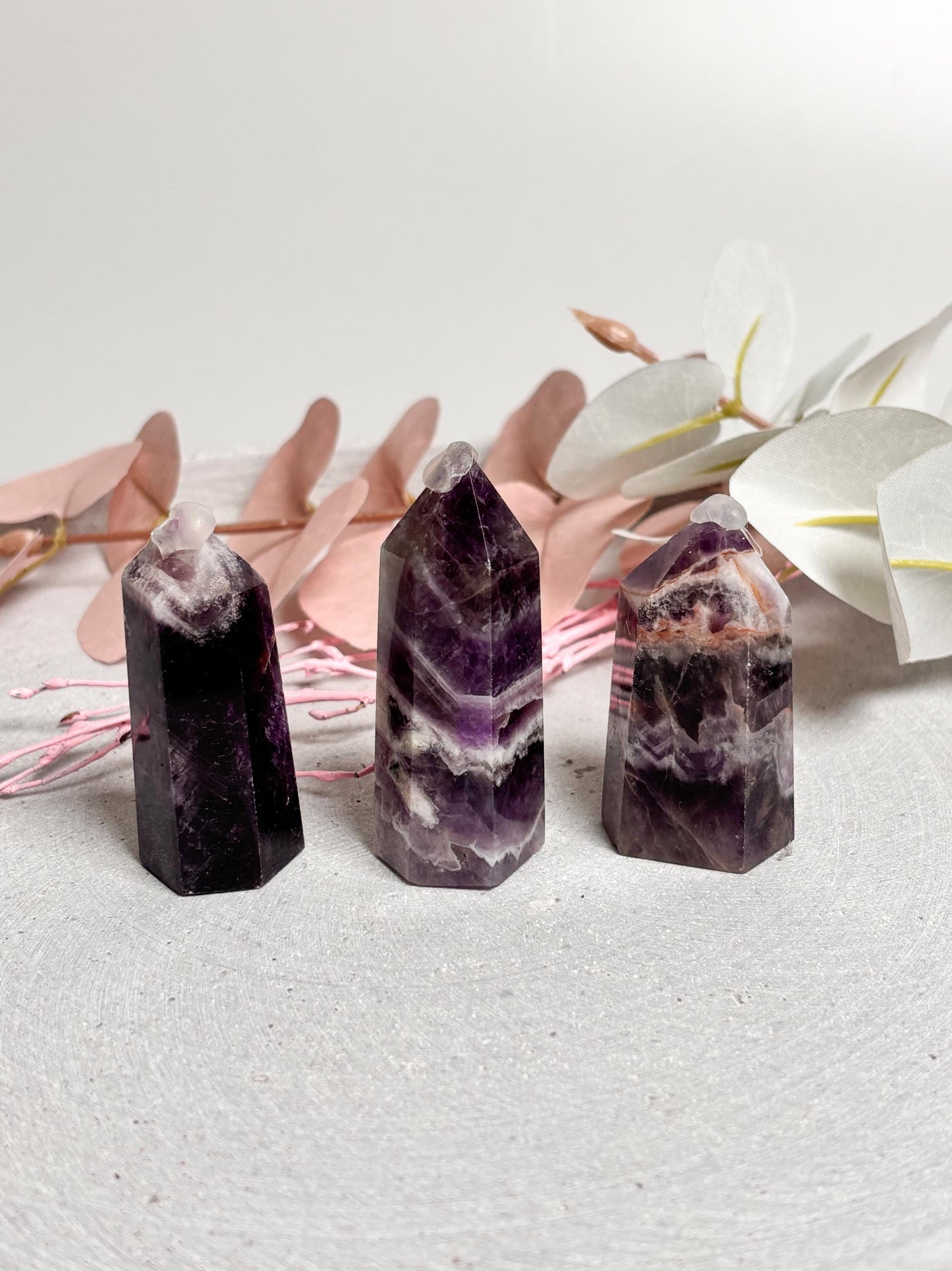 Kleine Traumamethyst Türme Deko-Kristalle & Geschenkidee für Energiearbeit