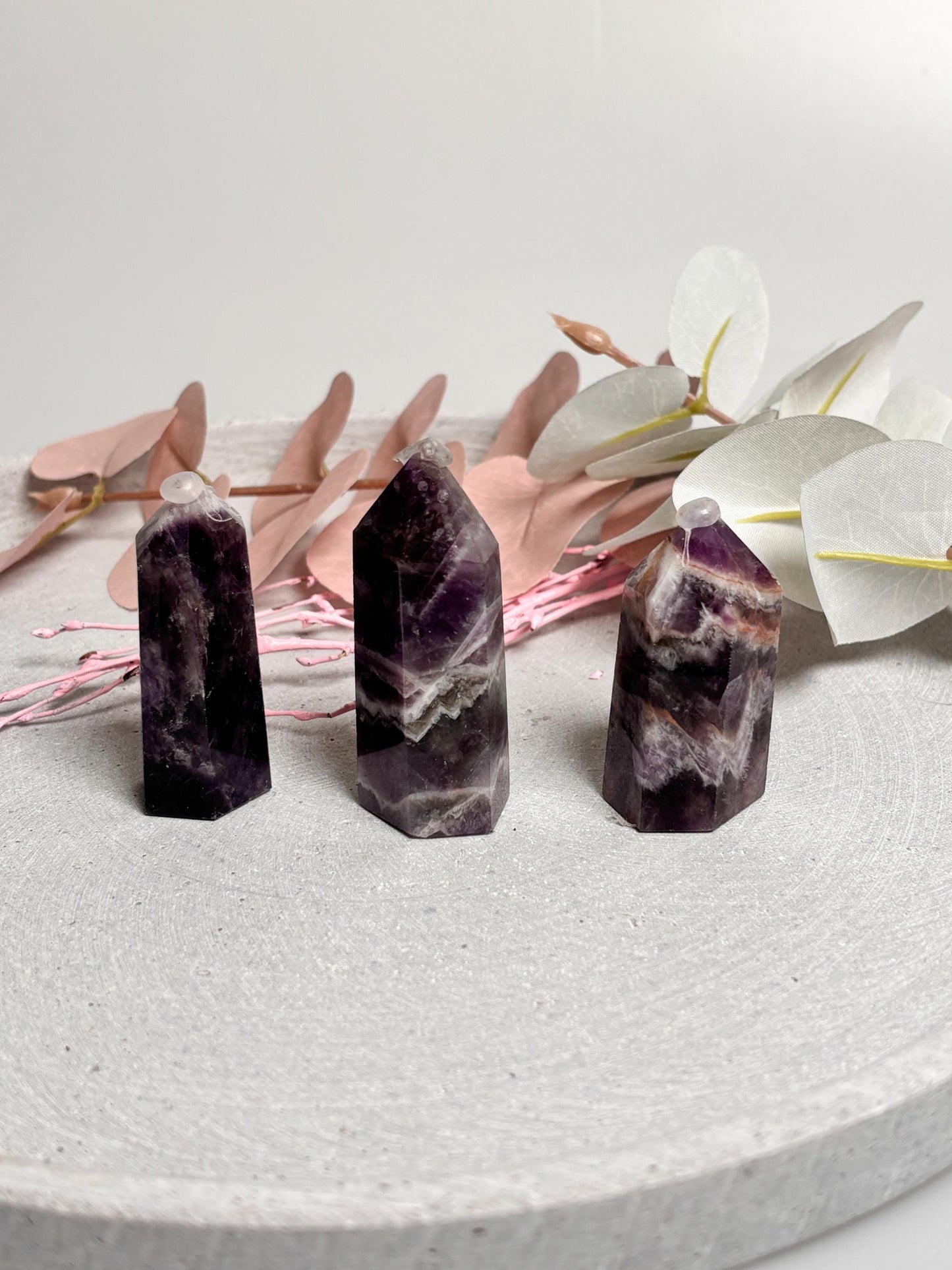 Kleine Traumamethyst Türme Deko-Kristalle & Geschenkidee für Energiearbeit