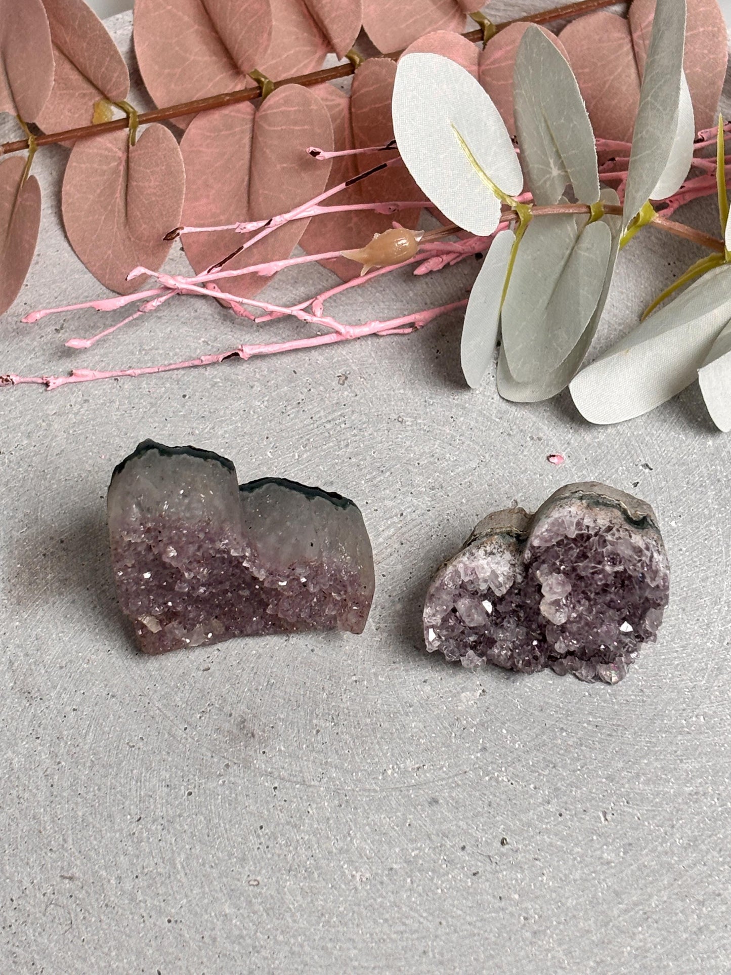 Amethyst Herz Cluster Deko Edelstein zur energetischen Reinigung & Harmonie | Natürlicher Amethyst Kristall