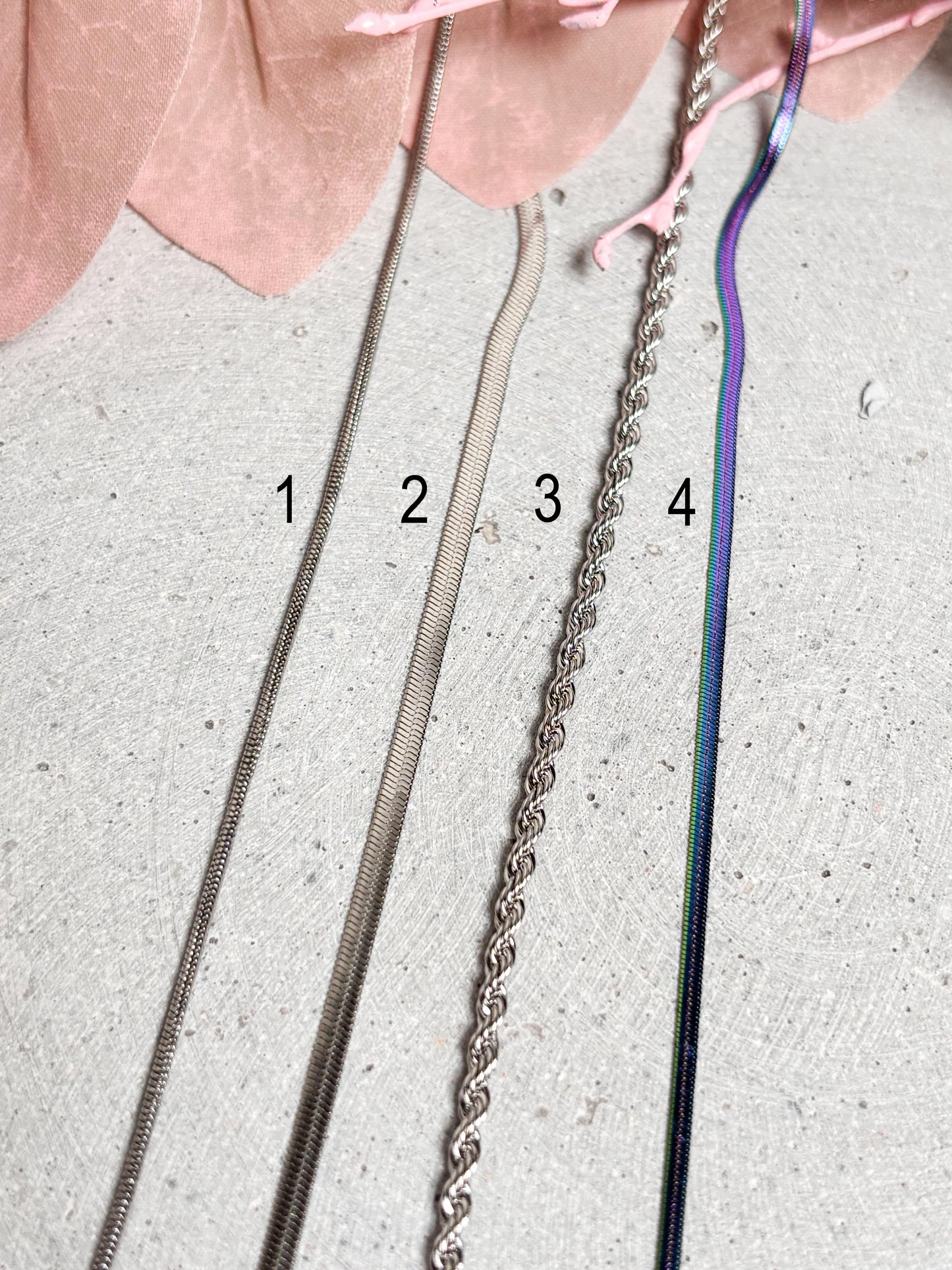 Verschiedene Edelstahlketten für Kettenanhänger Robuste & stilvolle Halsketten in verschiedenen Längen und Designs