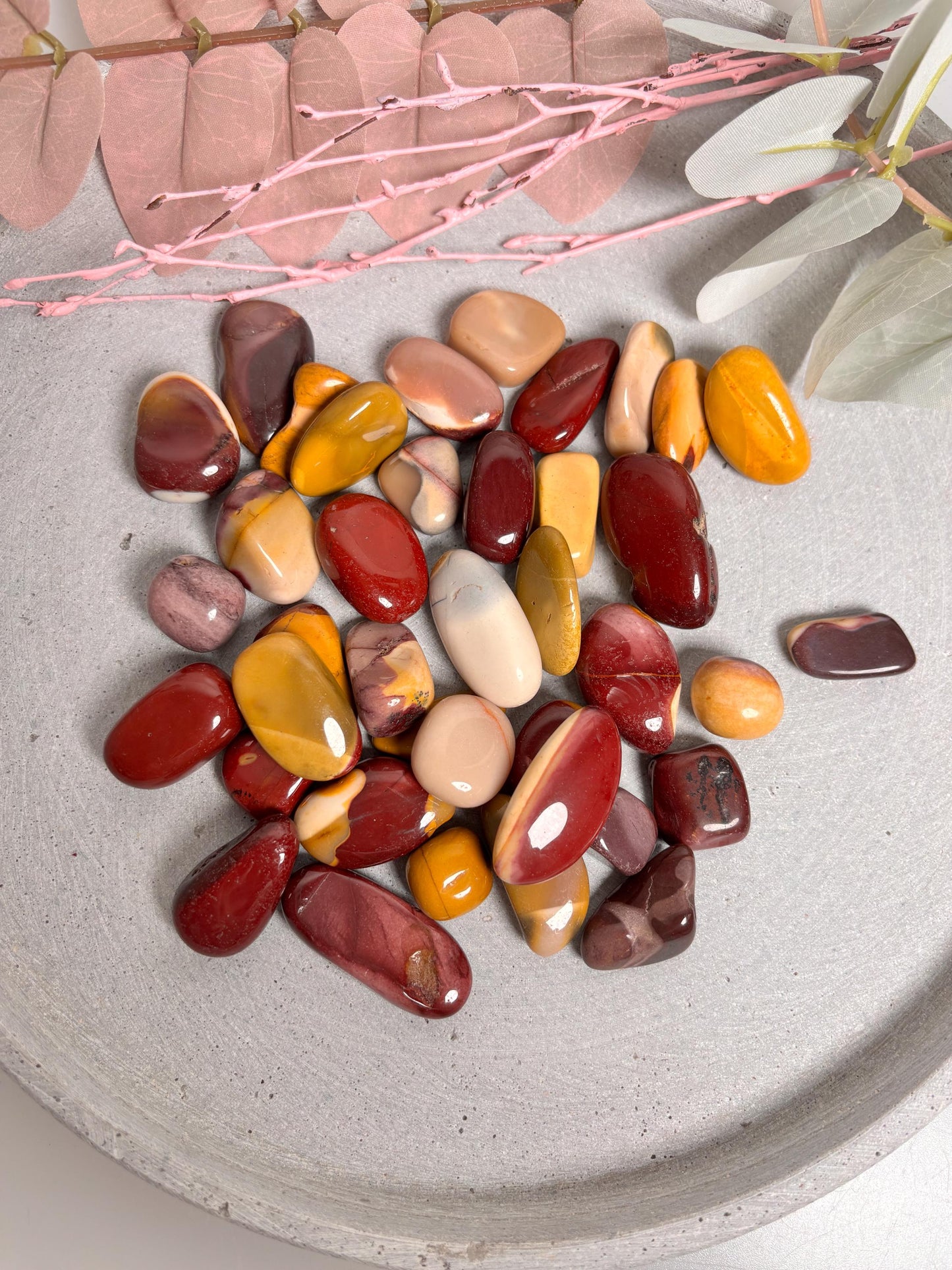Mookaite Trommelsteine Natürliche Edelsteine, Auswahl aus 2 Größen, Handschmeichler, Heilstein, Deko & Meditation