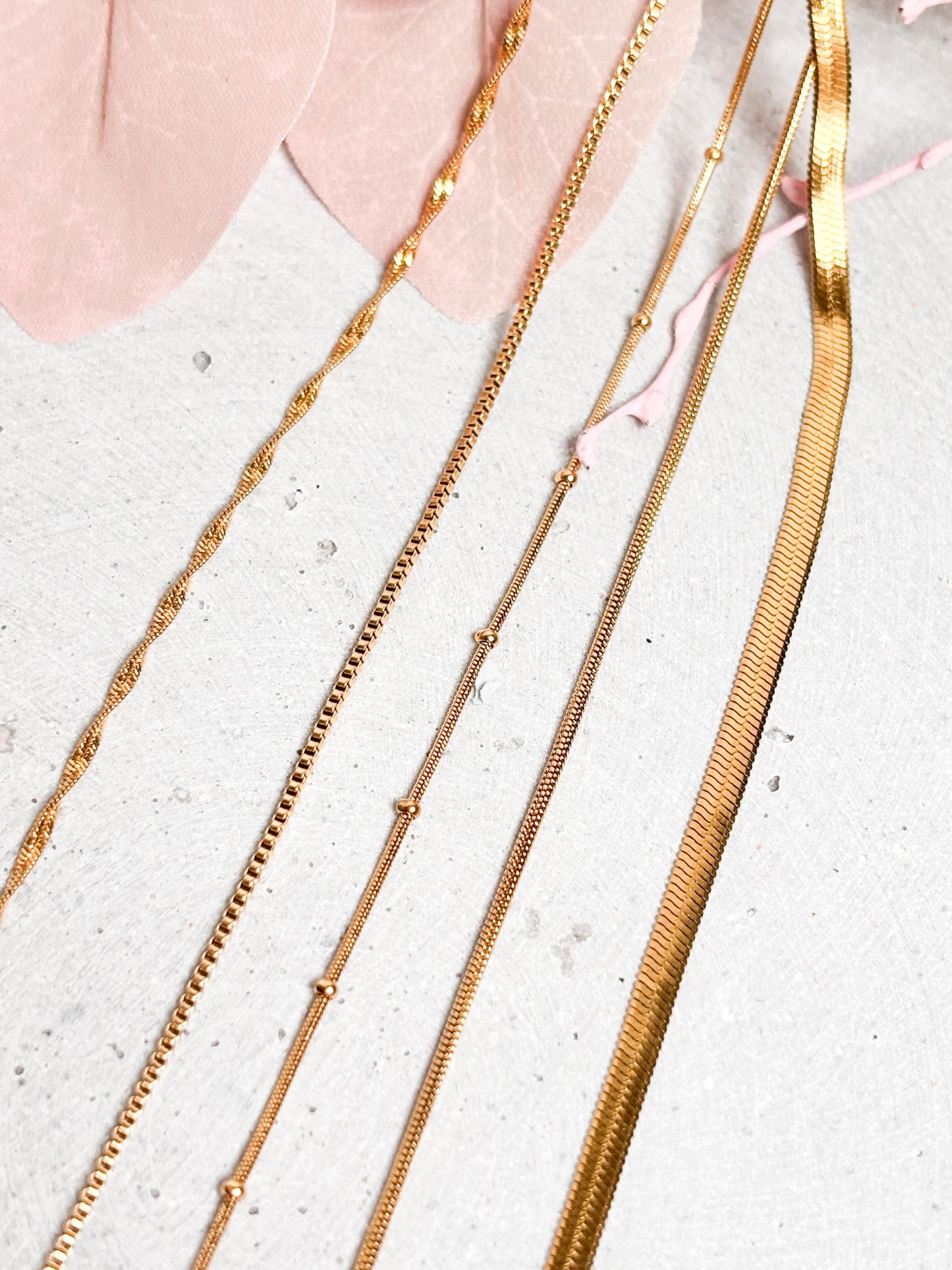 Edelstahlkette Gold Verschiedene Designs und Längen | Zeitloser Schmuck für Damen & Herren