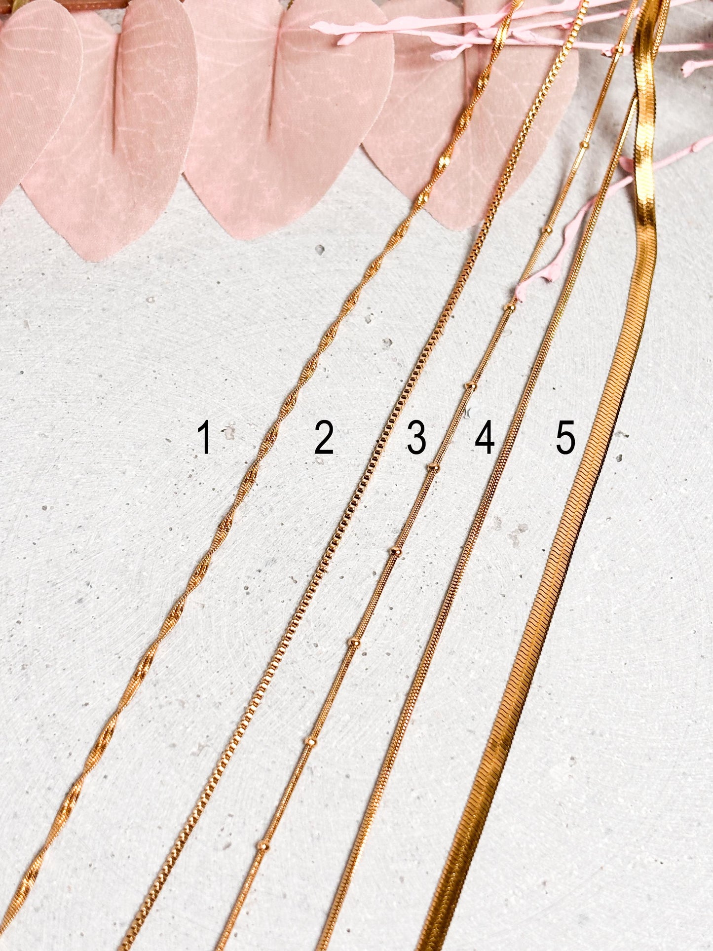 Edelstahlkette Gold Verschiedene Designs und Längen | Zeitloser Schmuck für Damen & Herren