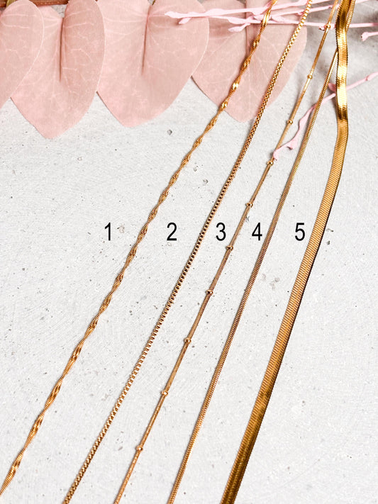 Edelstahlkette Gold  Verschiedene Designs und Längen | Zeitloser Schmuck für Damen & Herren