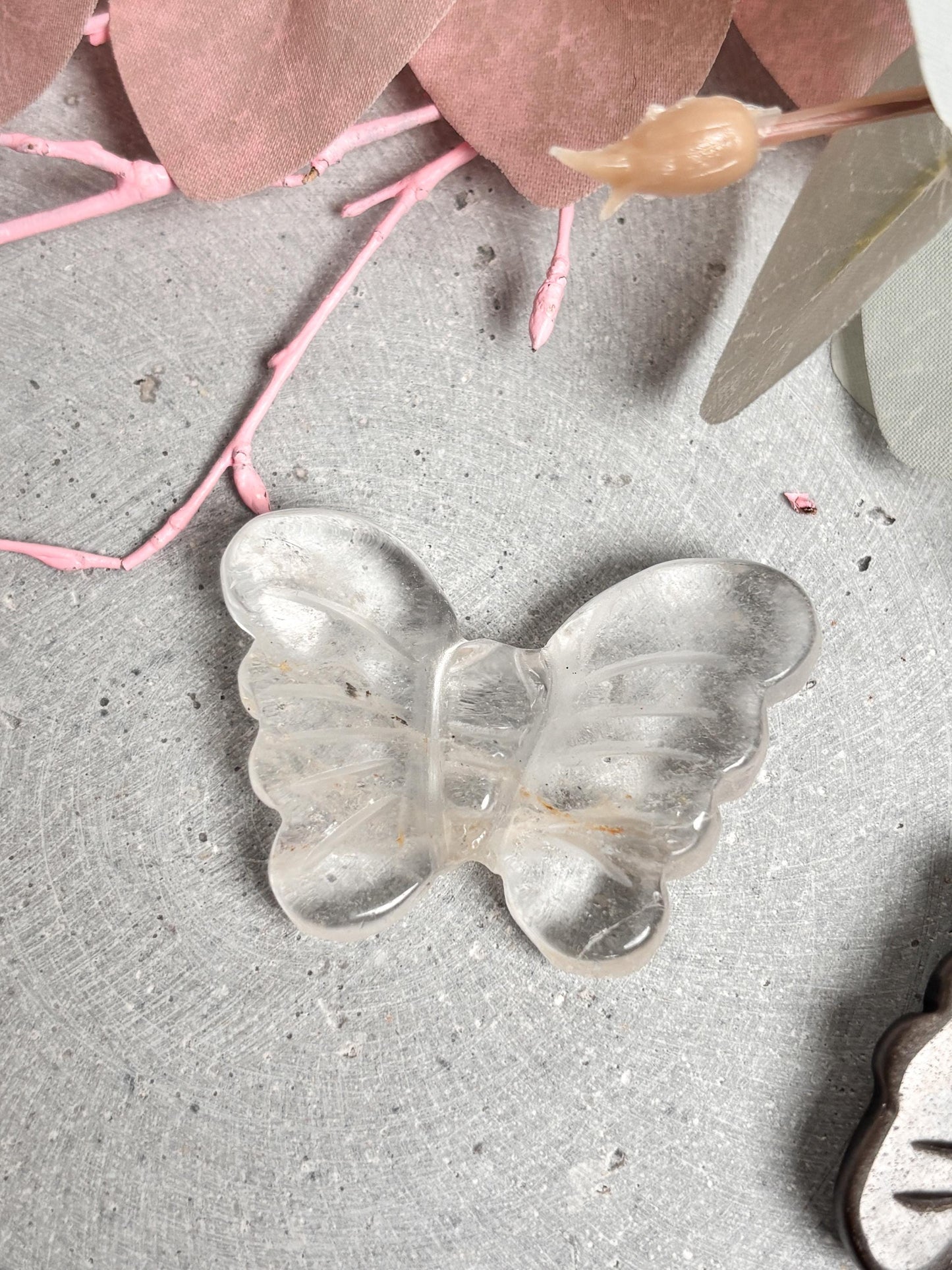 Deko Schmetterling aus Kristall Edelstein Figur, Geschenk & Dekoration (ca. 3x4 cm)
