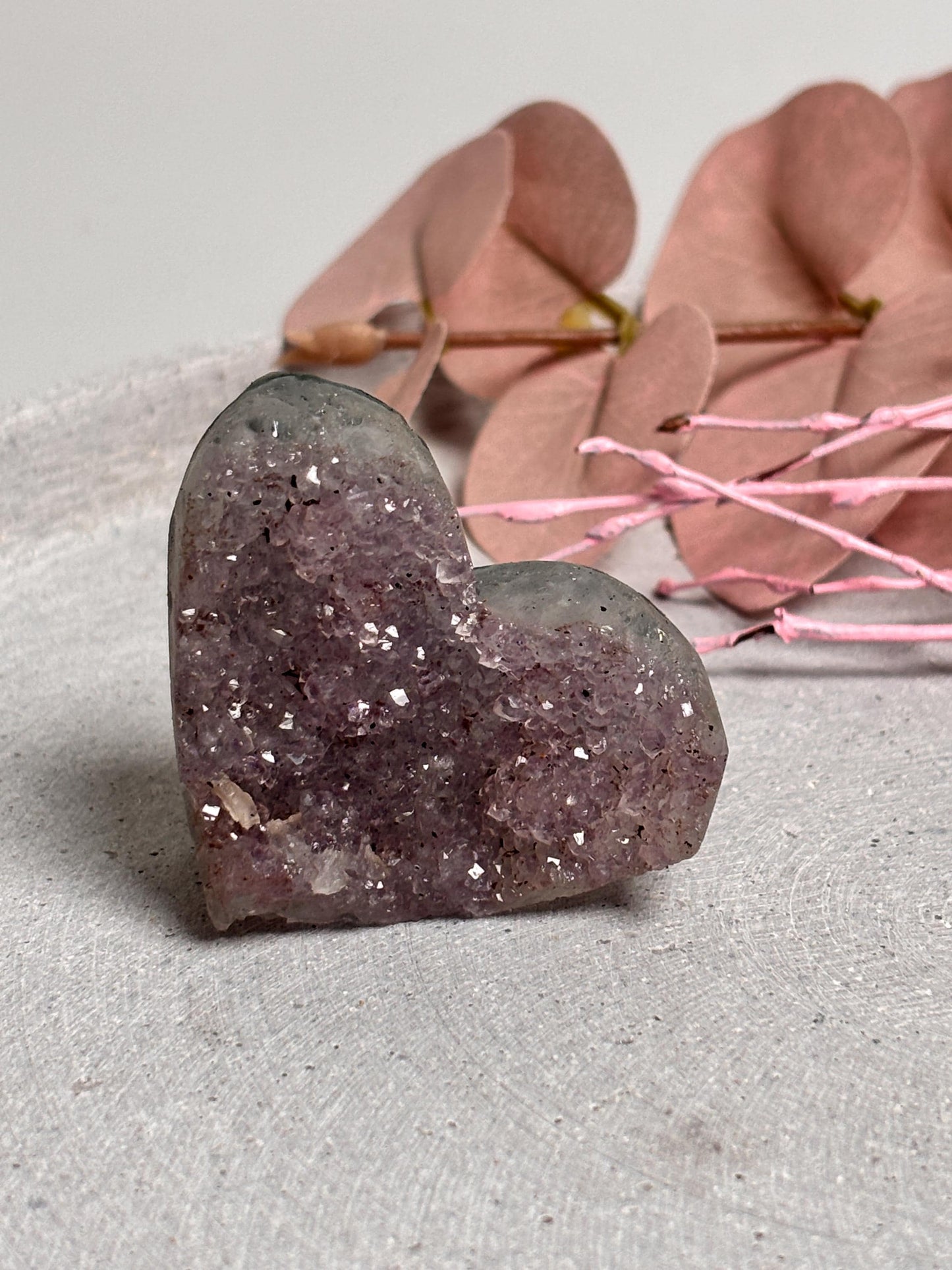Amethyst Herz Cluster Deko Edelstein zur energetischen Reinigung & Harmonie | Natürlicher Amethyst Kristall