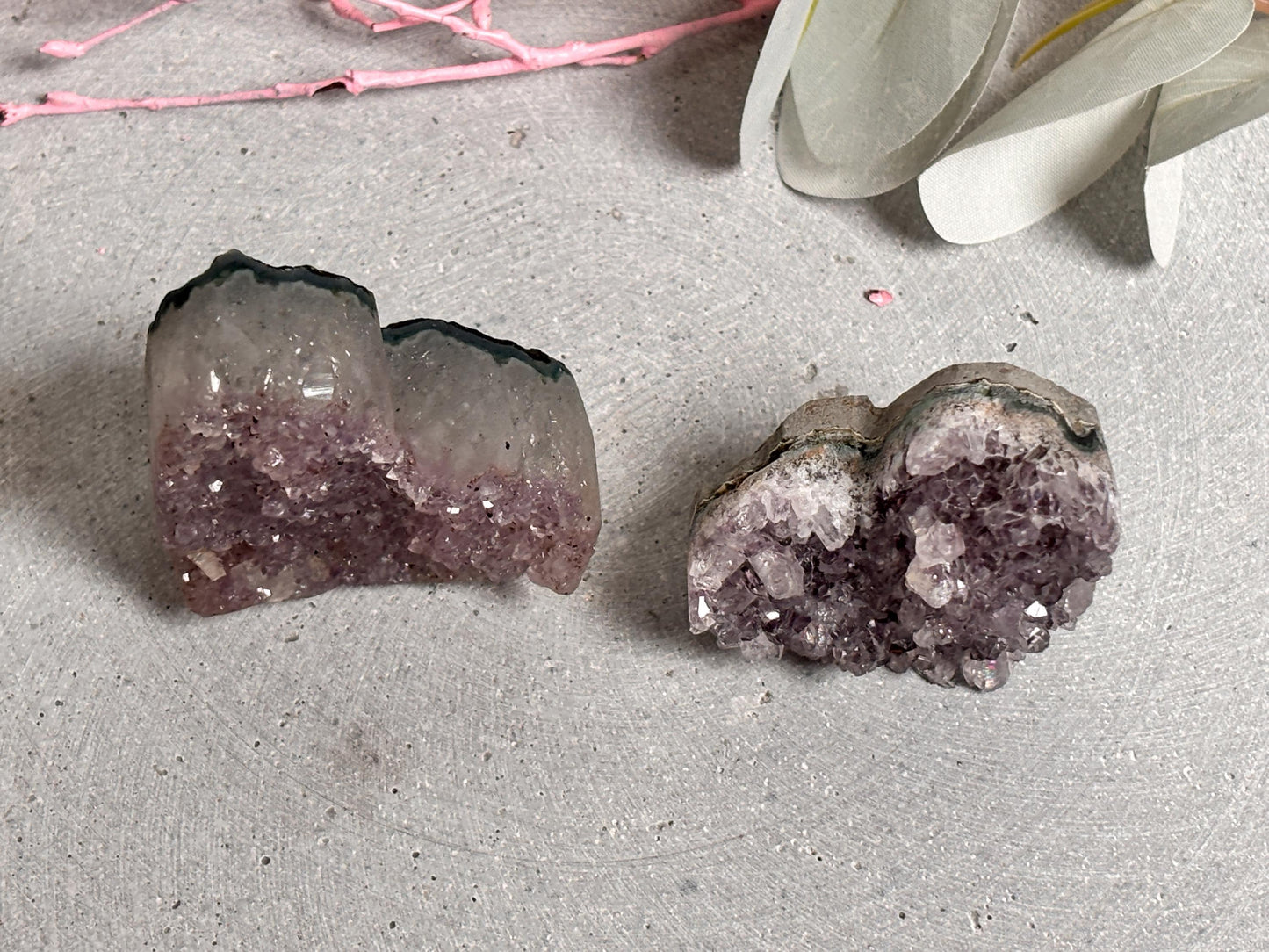 Amethyst Herz Cluster Deko Edelstein zur energetischen Reinigung & Harmonie | Natürlicher Amethyst Kristall