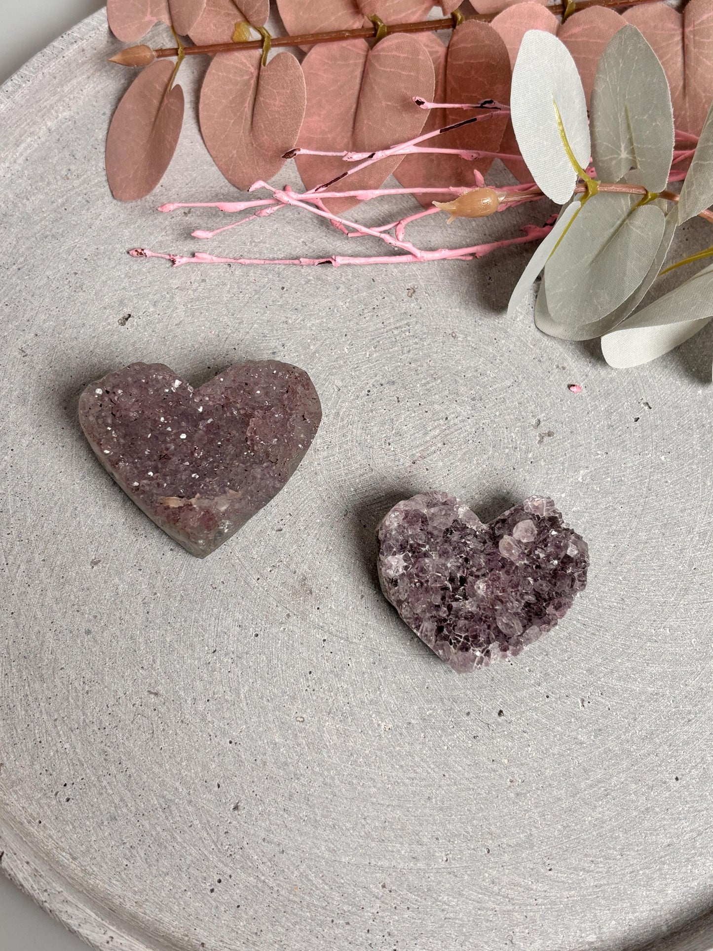 Amethyst Herz Cluster Deko Edelstein zur energetischen Reinigung & Harmonie | Natürlicher Amethyst Kristall