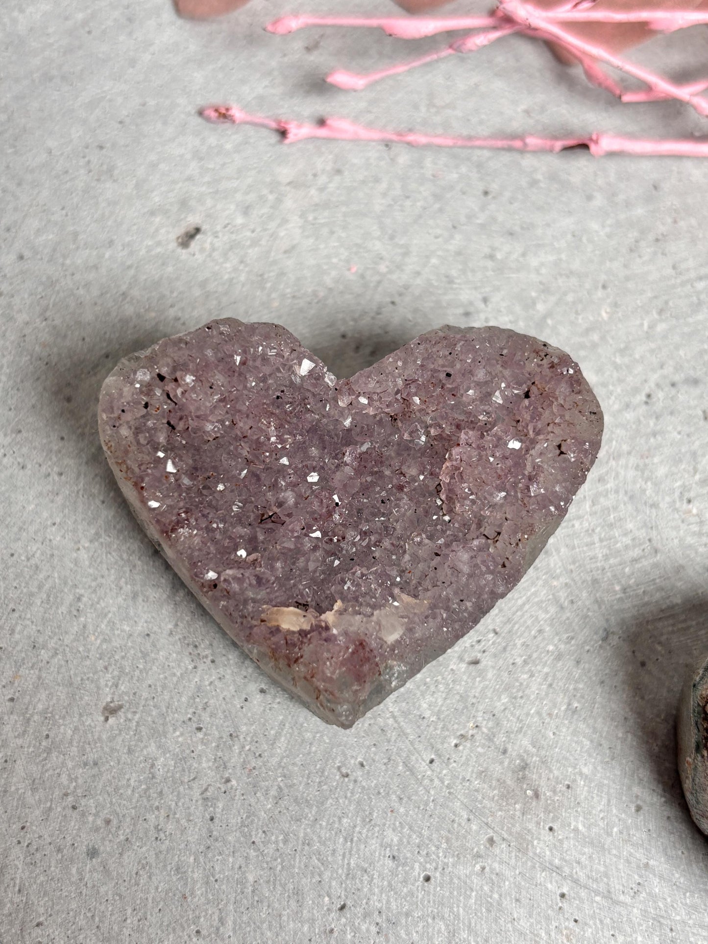 Amethyst Herz Cluster Deko Edelstein zur energetischen Reinigung & Harmonie | Natürlicher Amethyst Kristall