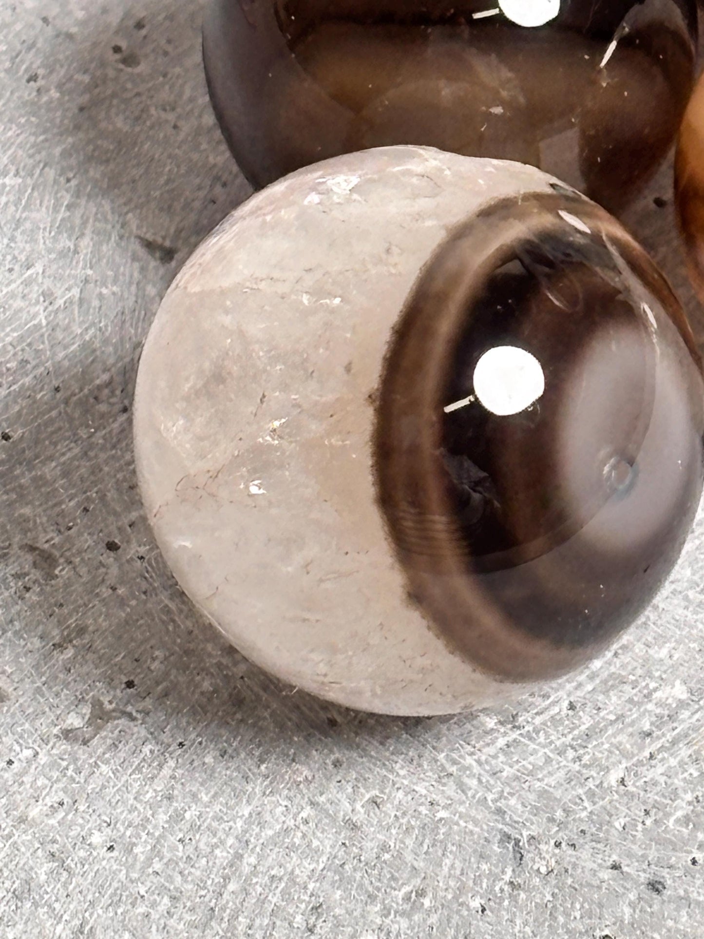Kaffee Achat Mini Kugeln Edelstein Perlen zur Deko, Meditation & Energiearbeit, brauner Achat Stein