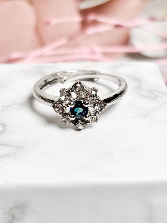 Topas Ring Edelstahl  Verstellbarer Damenring mit Edelstein  Schmuck Geschenk für Frauen