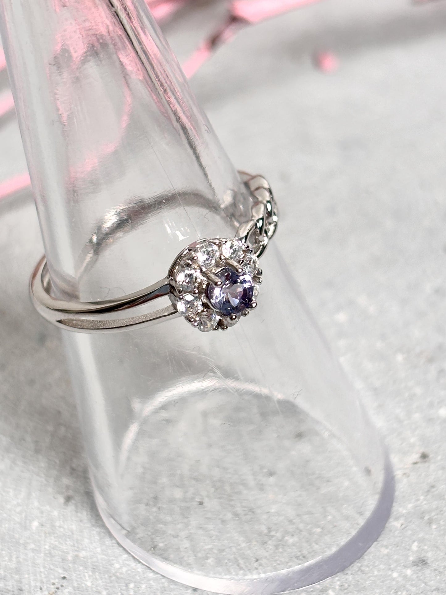 925 Silberring mit Kyanit | Verstellbarer Ring | Blaues Edelstein Schmuckstück