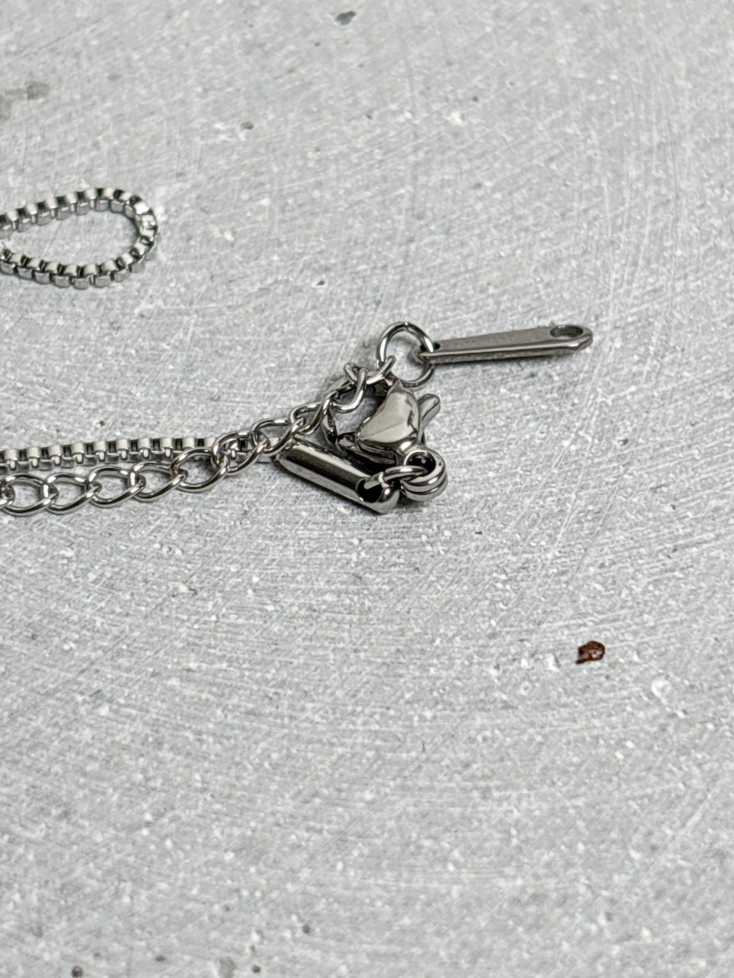 Edelstahlkette Boxstyle Silber | 50 cm + 5 cm Verlängerung Kette Edelstahl Silberfarben | Box Chain Necklace