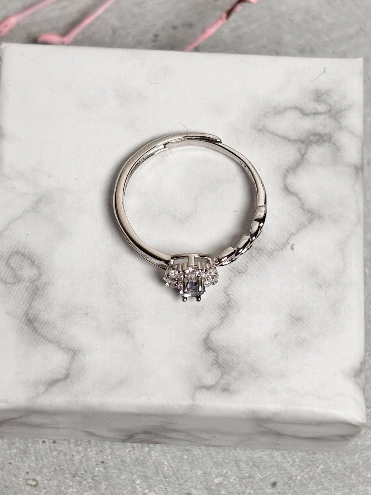 925 Silberring mit Kyanit | Verstellbarer Ring | Blaues Edelstein Schmuckstück