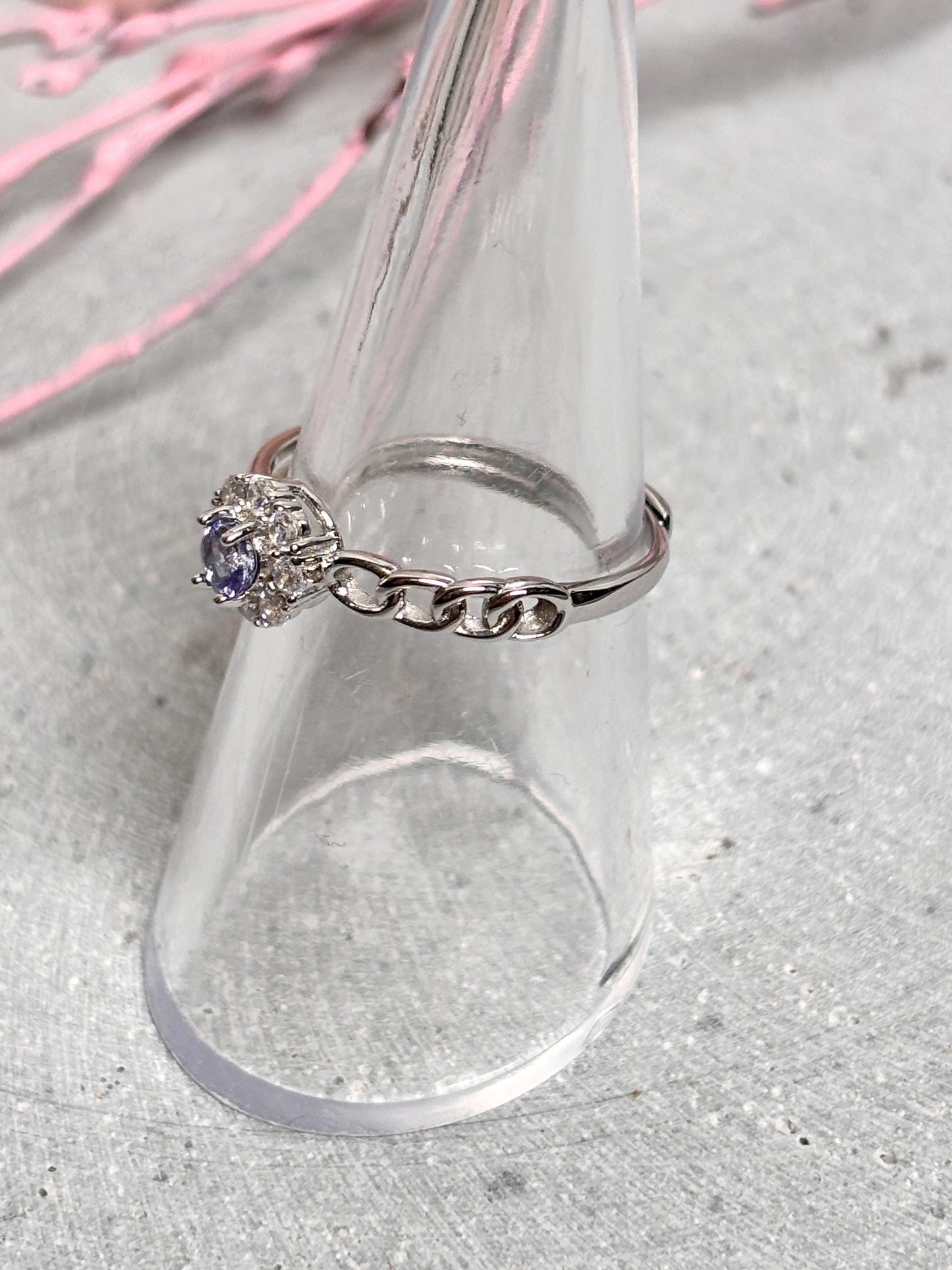 925 Silberring mit Kyanit | Verstellbarer Ring | Blaues Edelstein Schmuckstück