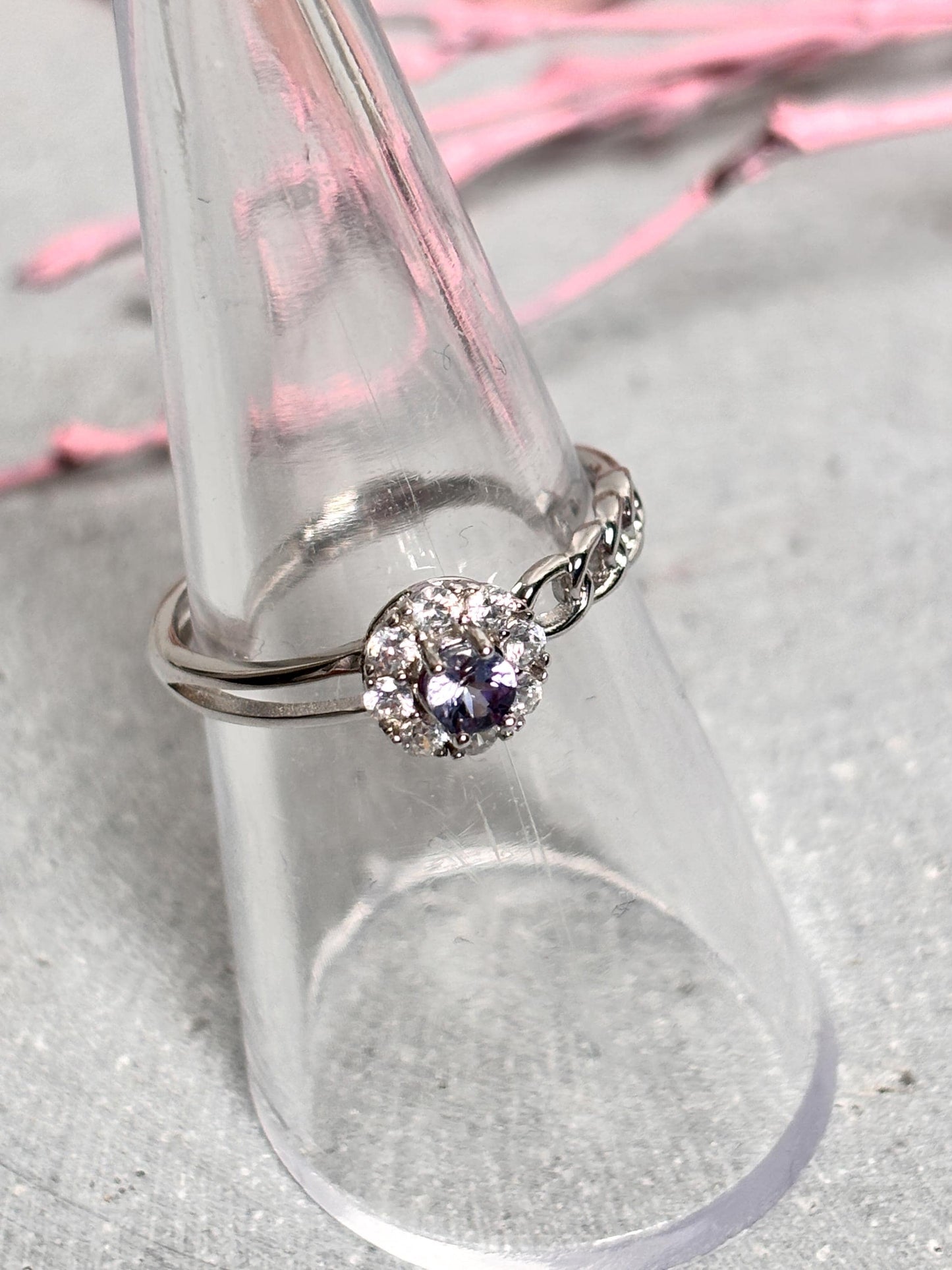 925 Silberring mit Kyanit | Verstellbarer Ring | Blaues Edelstein Schmuckstück